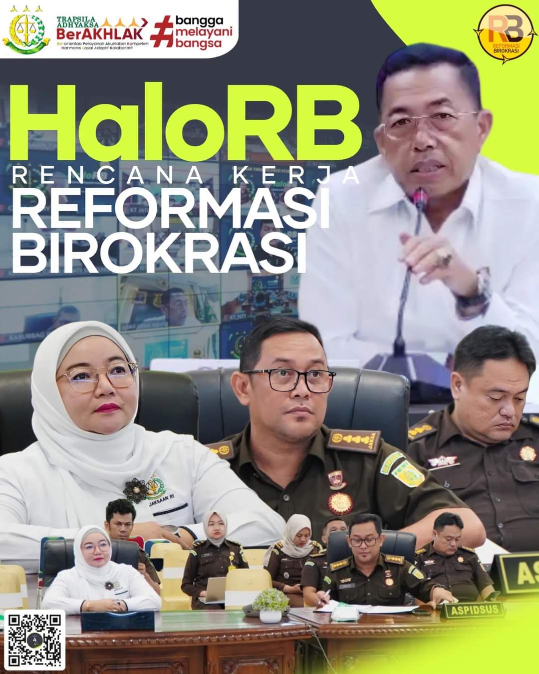 Aspidsus dan Asdatun Kejati Riau mengikuti Kegiatan HaloRB Dengan Tema “Rencana Kerja Reformasi Birokrasi” Secara Virtual