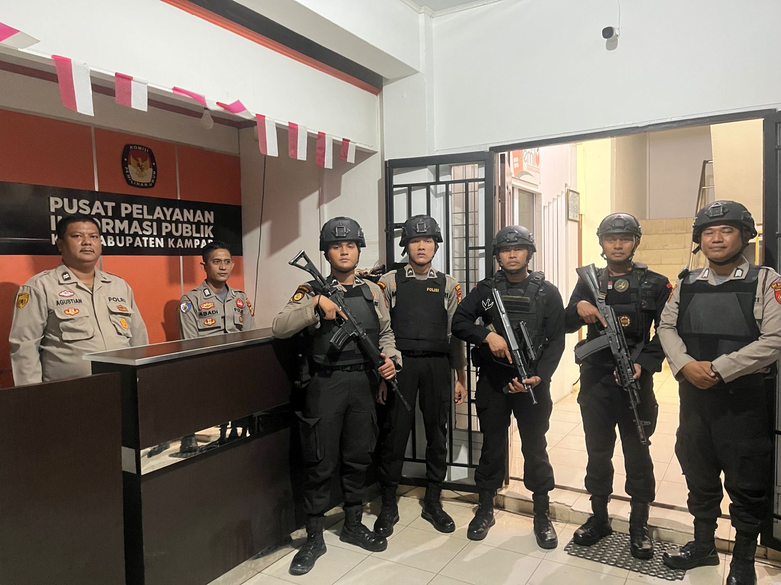 Memastikan Keamanan Logistik Pemilu, Samapta Polres Kampar Patroli di Wilayah Kabupaten Kampar