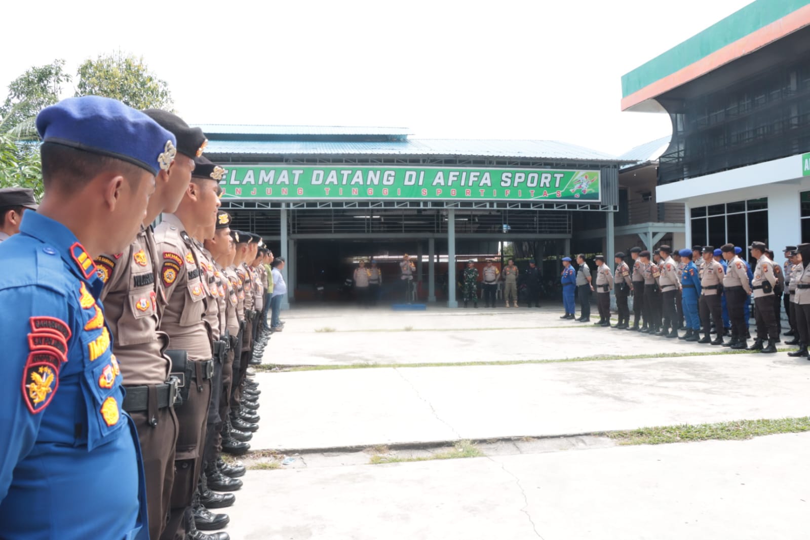 Polres Meranti Bersama BKO Brimob Perketat pengamanan Gladi Pleno Tingkat Kabupaten