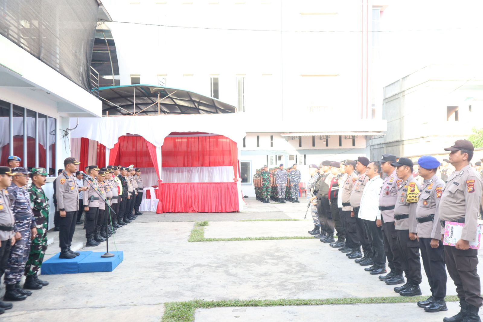 Kapolres Kepulauan Meranti Pimpin Apel dan Perketat Pengamanan Rapat Pleno Kabupaten