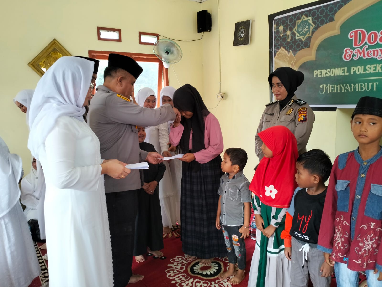 Sambut Ramadhan 1445 H, Polsek Tambang Gelar Doa Bersama dan Santuni Anak Yatim