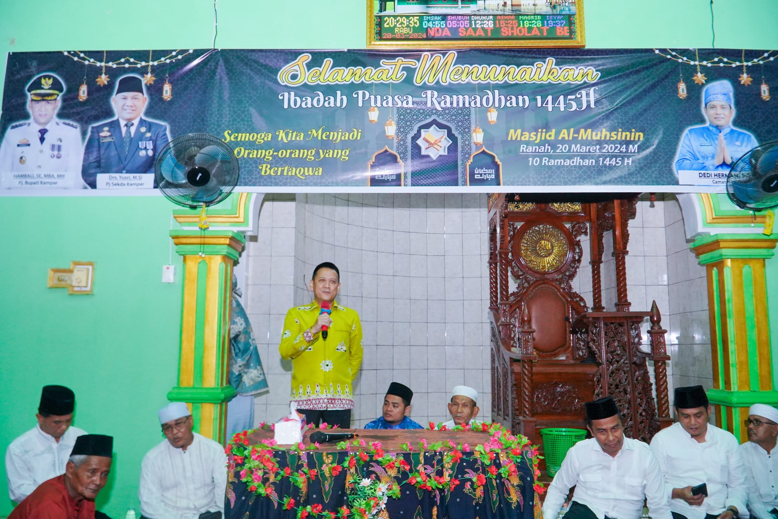 10 Ramadhan 1445 H, Pj. Bupati Kampar Safari Ramadhan di Desa Ranah, Kecamatan Kampar