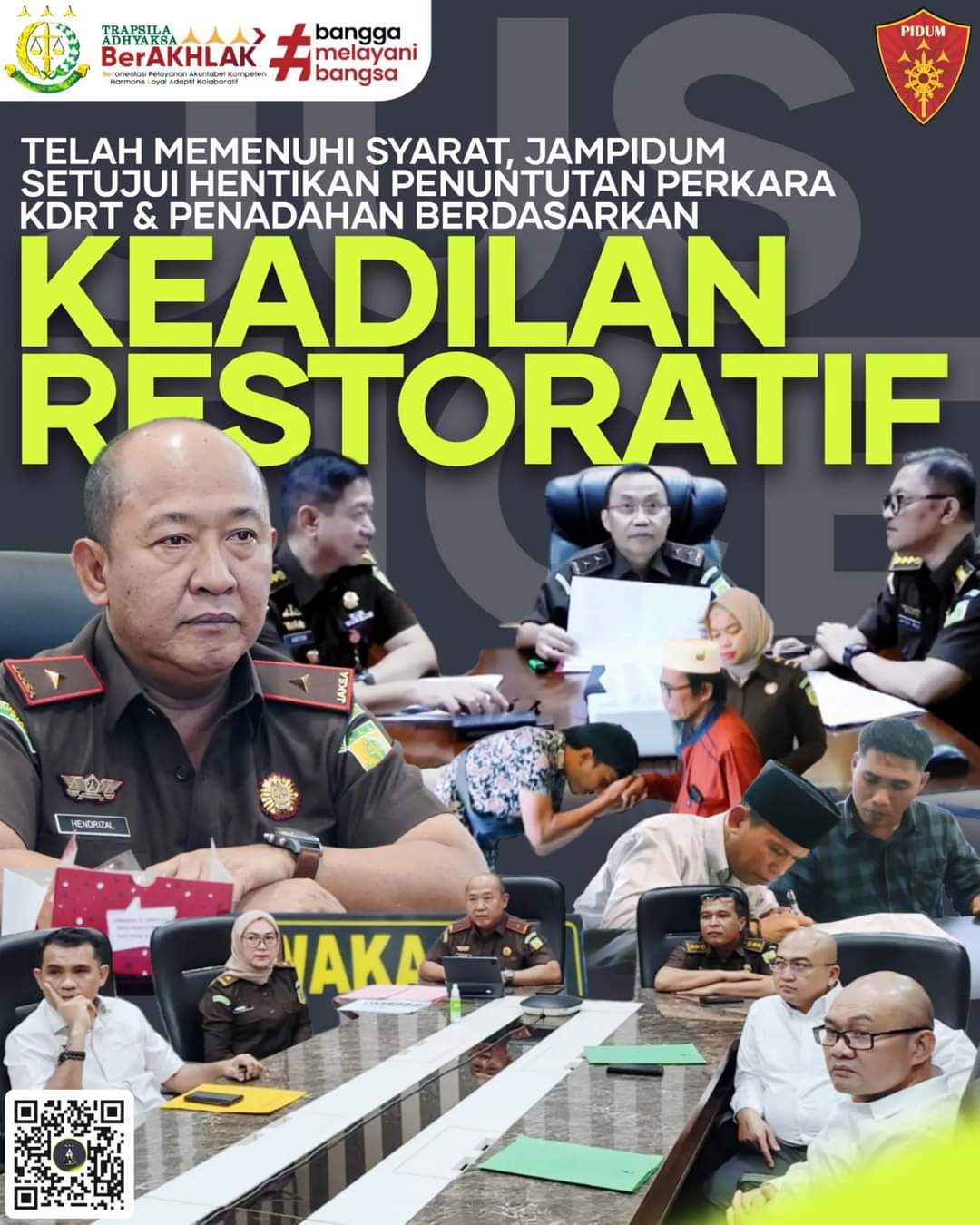 Pengajuan 2 (Dua) Perkara Untuk Dilakukan Penghentian Penuntutan Berdasarkan Keadilan Restoratif Justice Disetujui Oleh JAMPIDUM Kejaksaan Agung RI