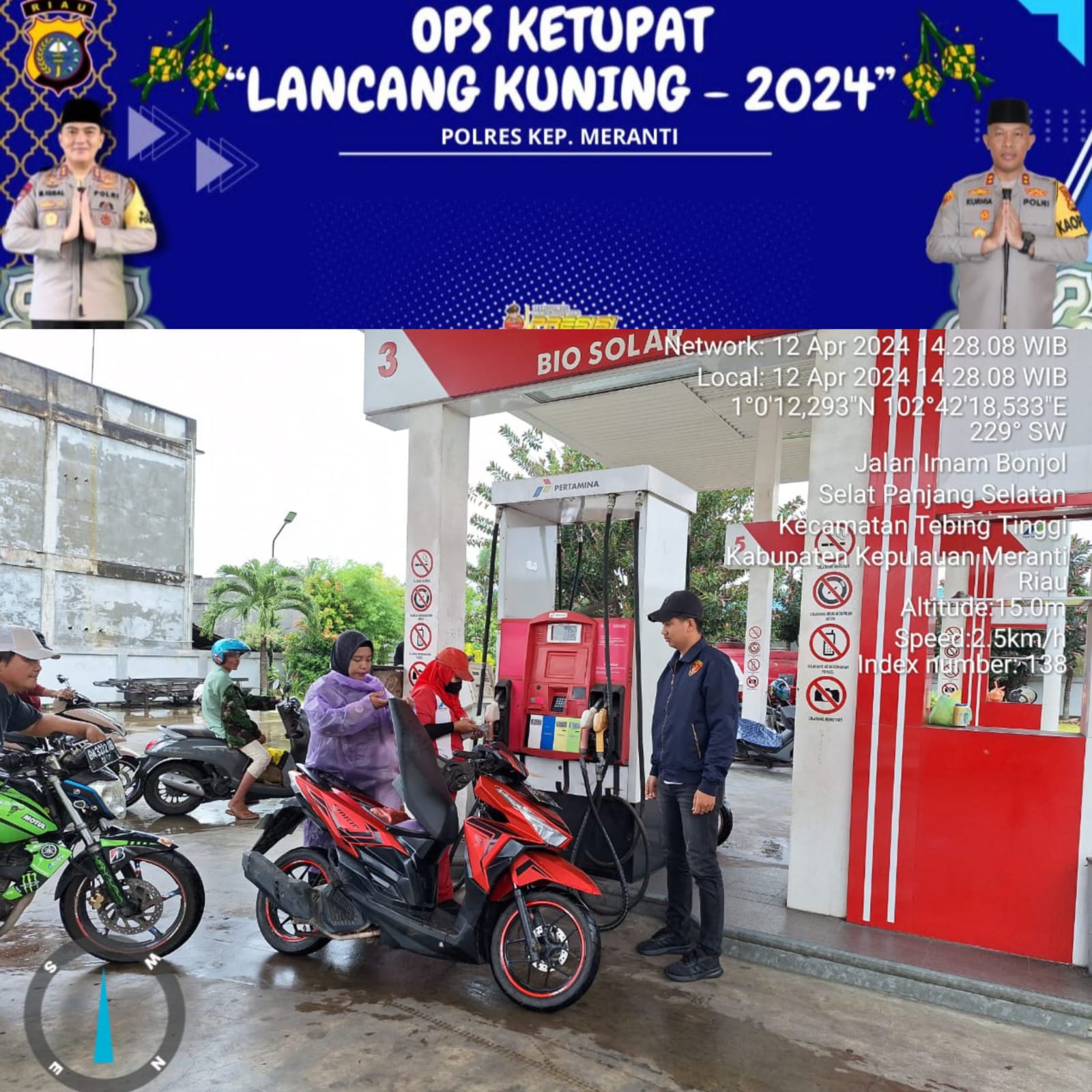 Pasca Lebaran Sat Reskrim Polres Kepulauan Meranti Lakukan Pengecekan di SPBU