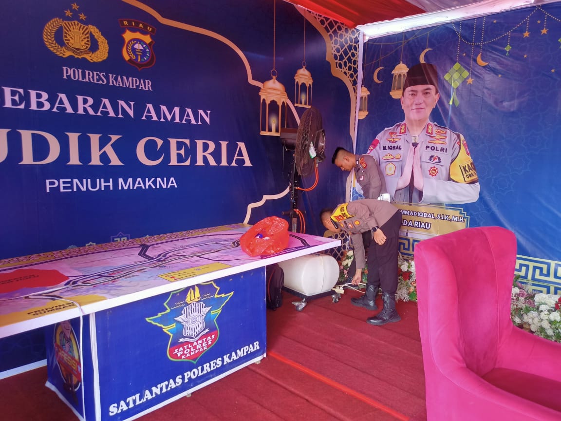 Waka Polres Kampar Kunjungi Pos Pam Pintu Tol XIII Koto Kampar