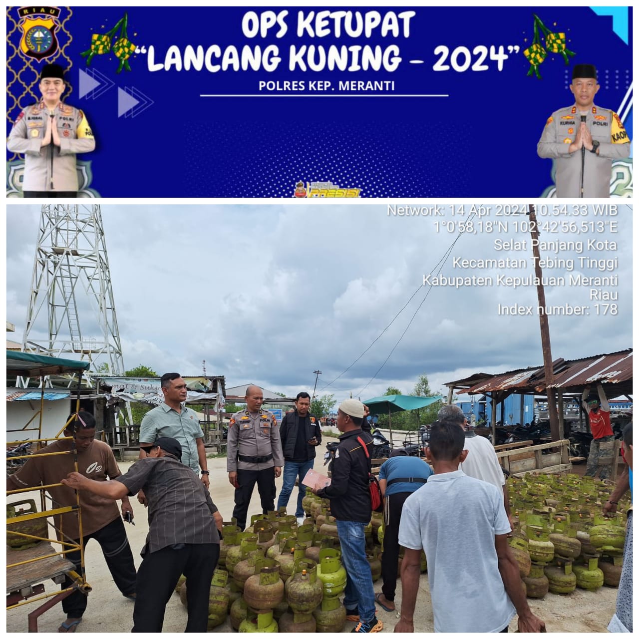 Polres Kepulauan Meranti Lakukan Pengecekan Kedatangan Gas LPG 3KG