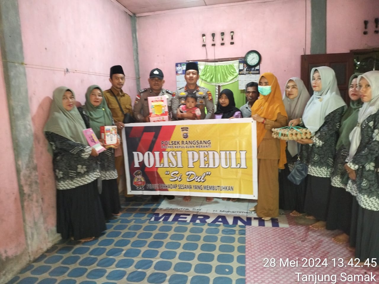 Polsek Rangsang dengan Program Si Dul Bantu Anak Penderita Stunting