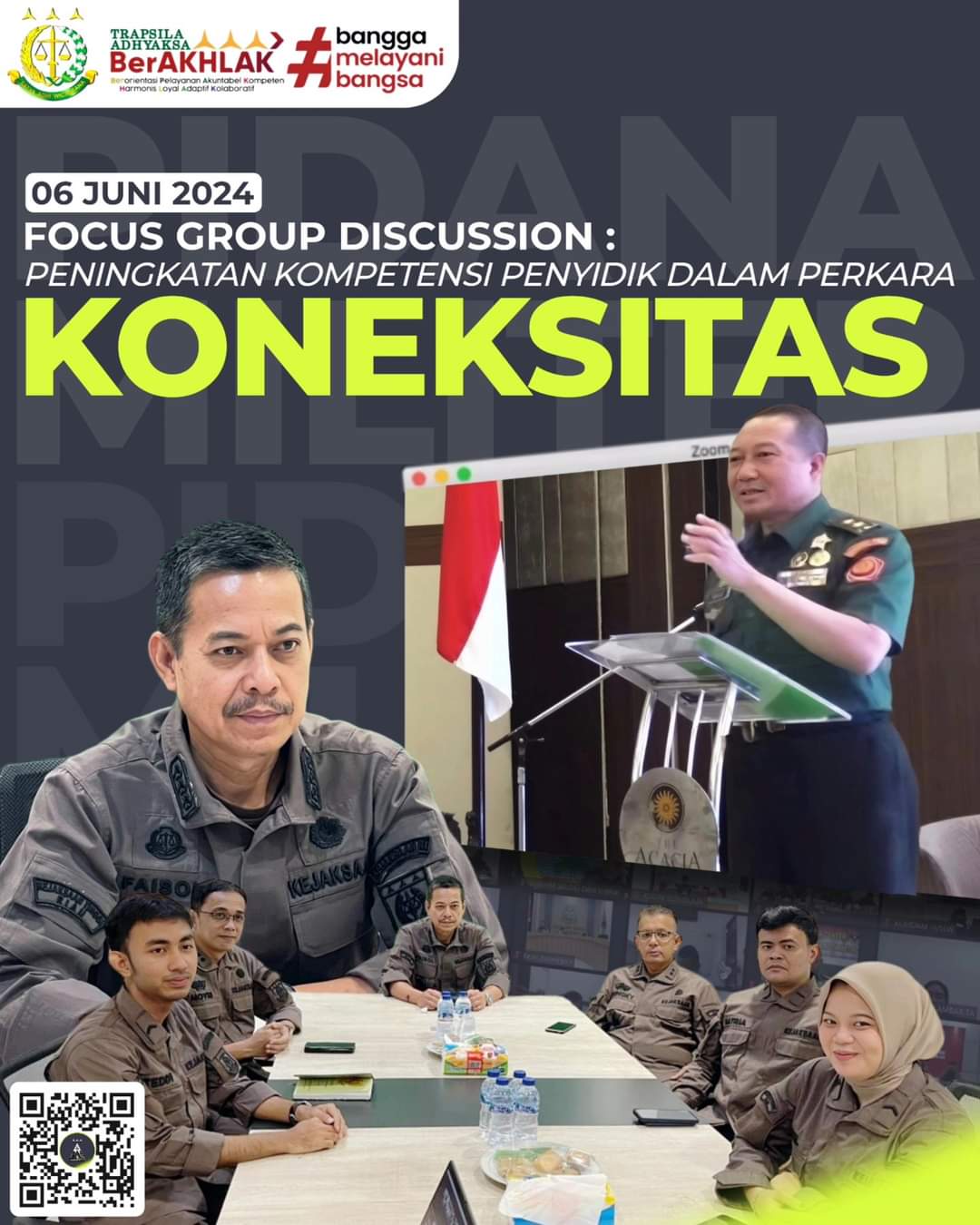 Aspidmil Kejati Riau mengikuti FGD Bertemakan Peningkatan Kompetensi Penyidik Dalam Perkara Koneksitas