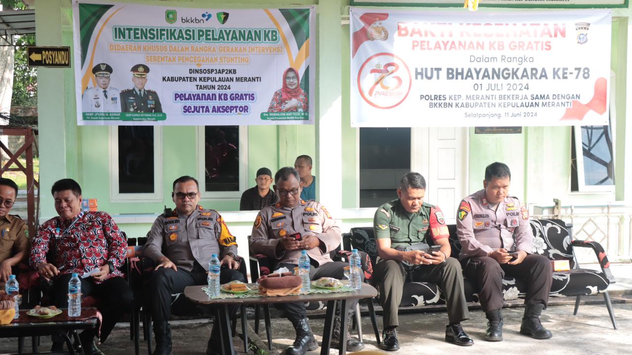 Polres Kepulauan Meranti Bersama BKKBN Provinsi Riau Laksanakan Kegiatan Intensifikasi Pelayanan KB-KR