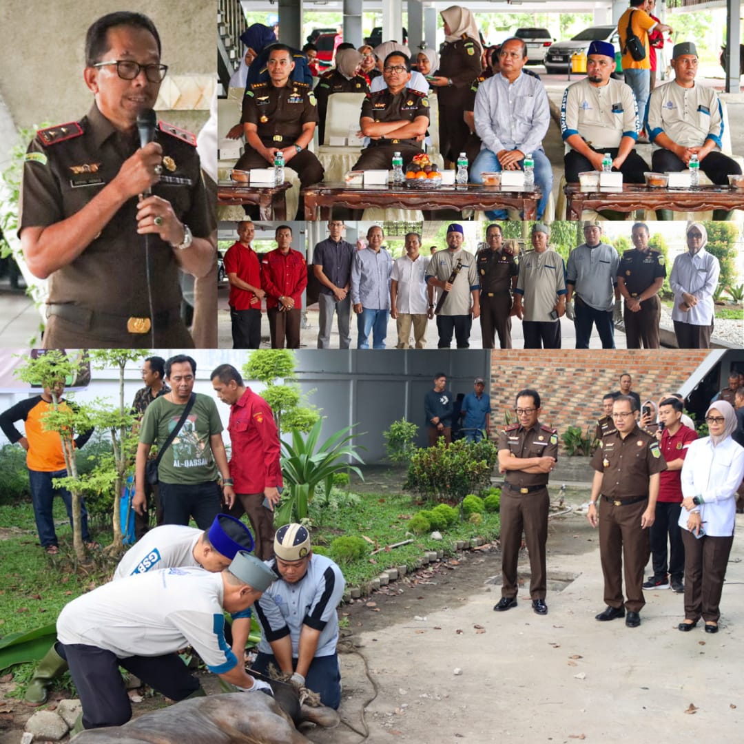 Kejati Riau Melakukan Penyembelihan Hewan Qurban Dalam Rangka Idul Adha 1445 H