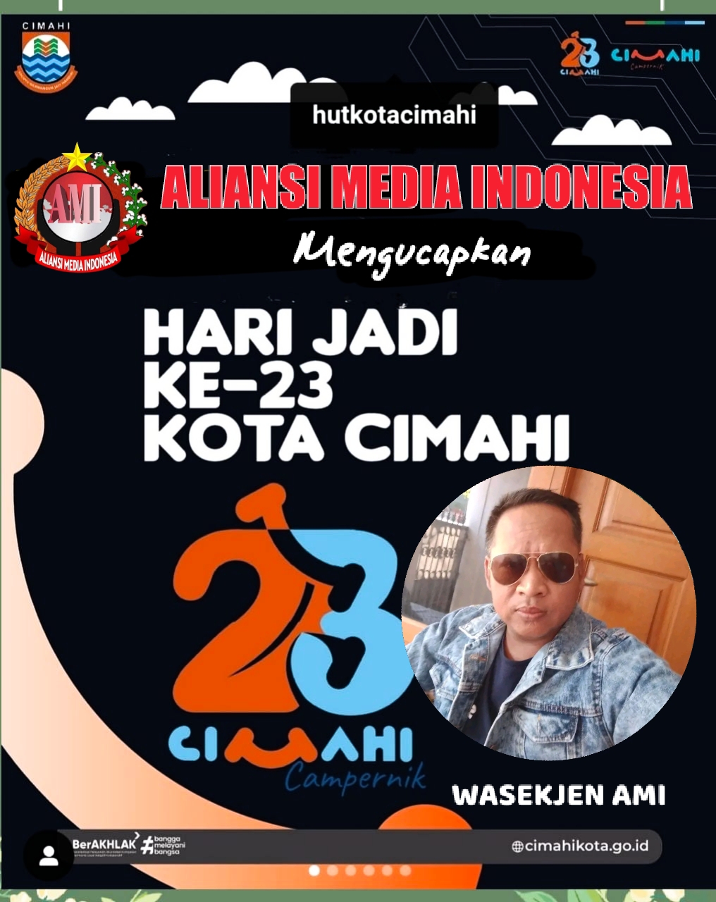 Wasekjend AMI Mengucapkan Hari Jadi Kota Cimahi Ke-23