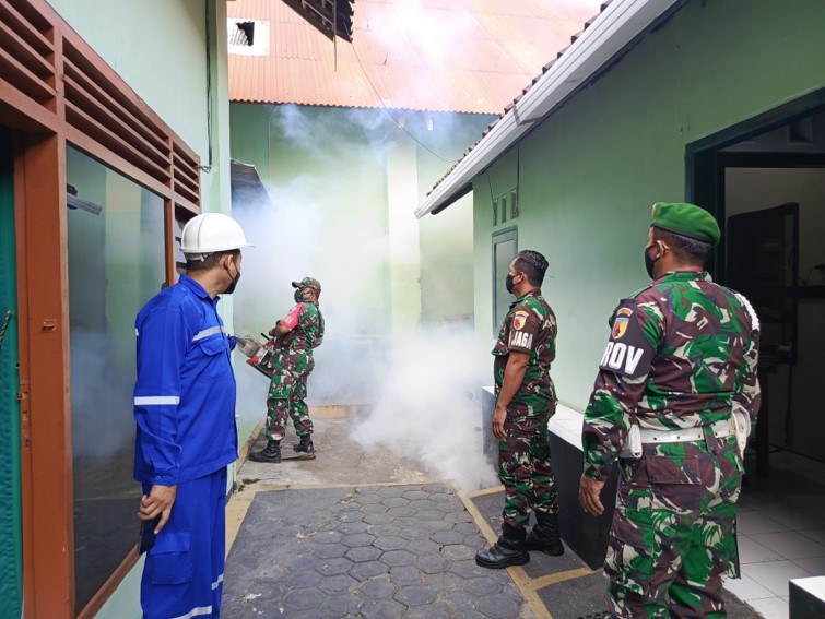 Pencegahan Demam Berdarah, Fogging Dilaksanakan Di Jajaran Kodim 0808