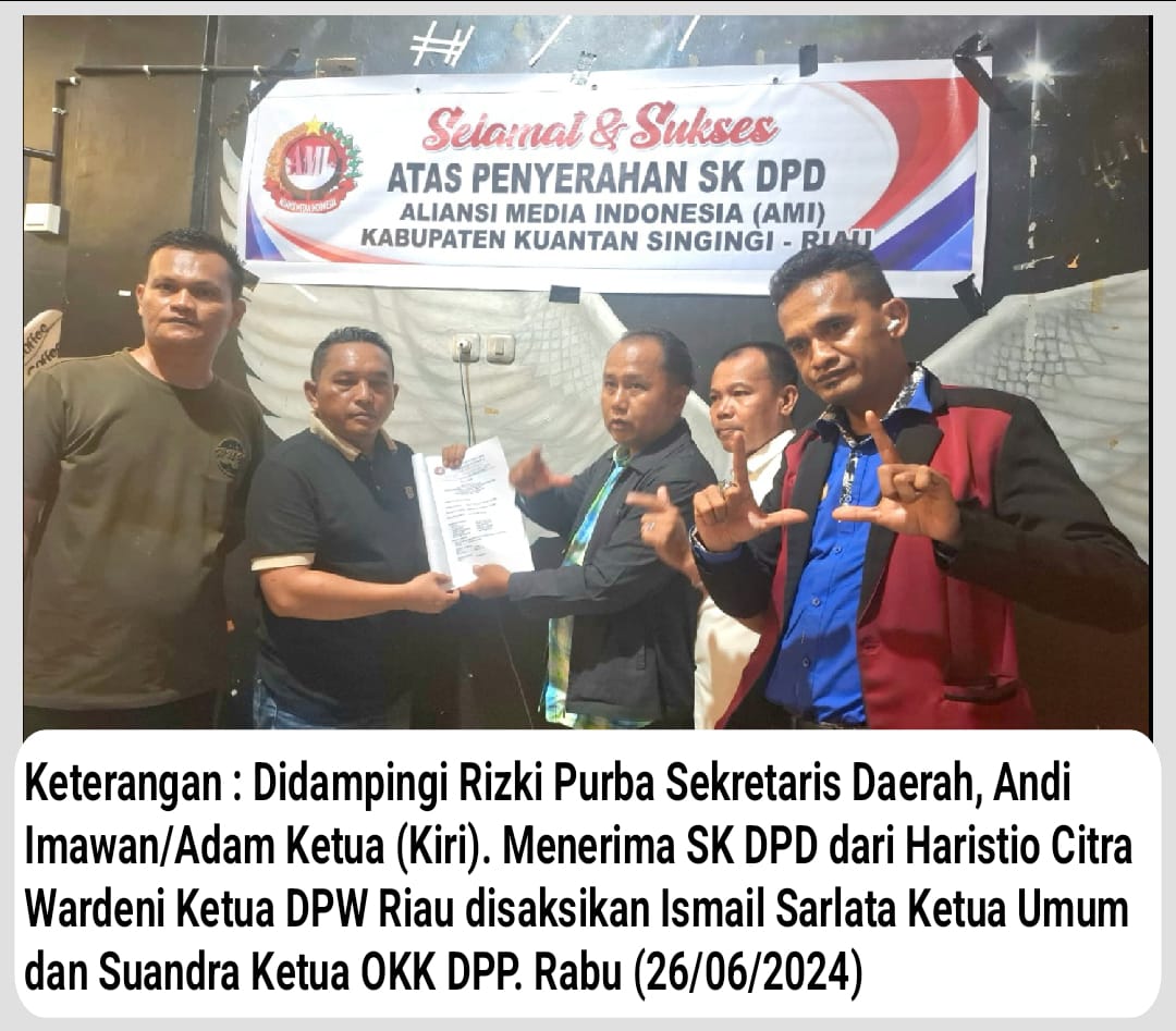 Resmi Terbentuk, Ini Pinta Adam Ketua DPD AMI Kuansing