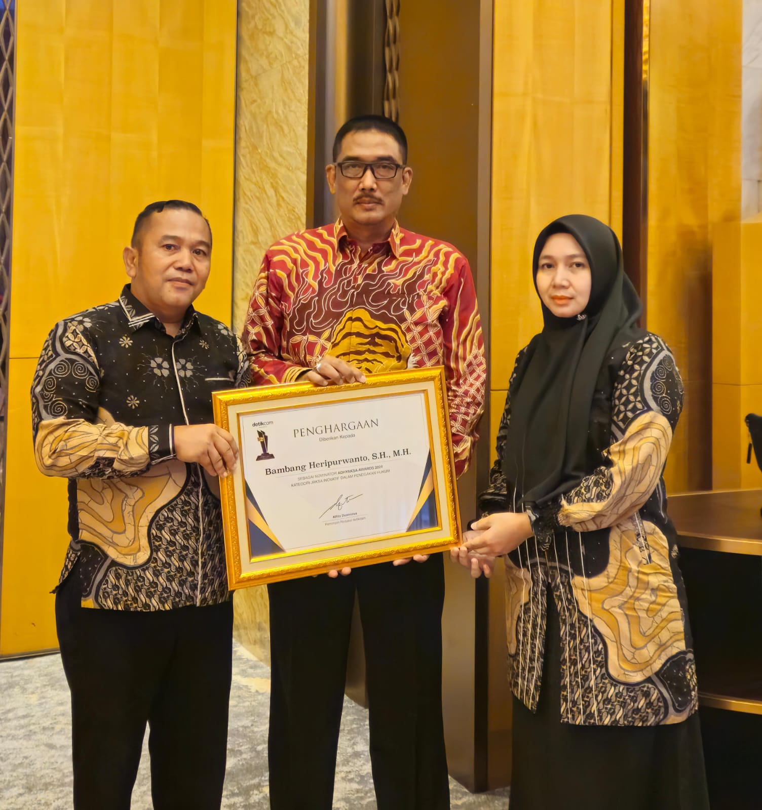 Berhasil Masuk Nominasi Adhyaksa Award 2024, Bambang : Syukur Alhamdulillah