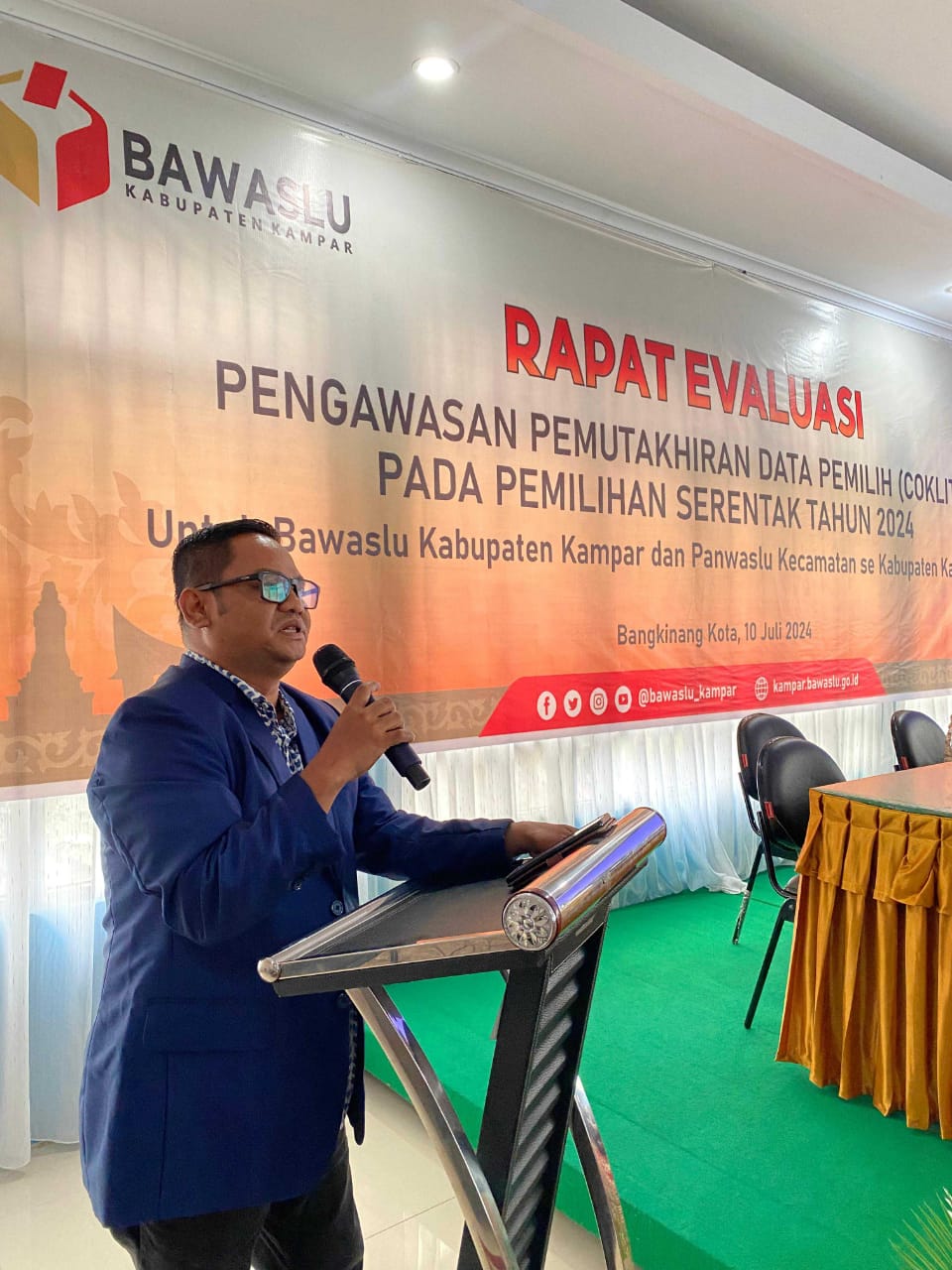 Bawaslu Kampar Gelar Rapat Evaluasi Dalam Pengawasan Pemutakhiran Data Pemilih pada Pemilihan Serentak 2024