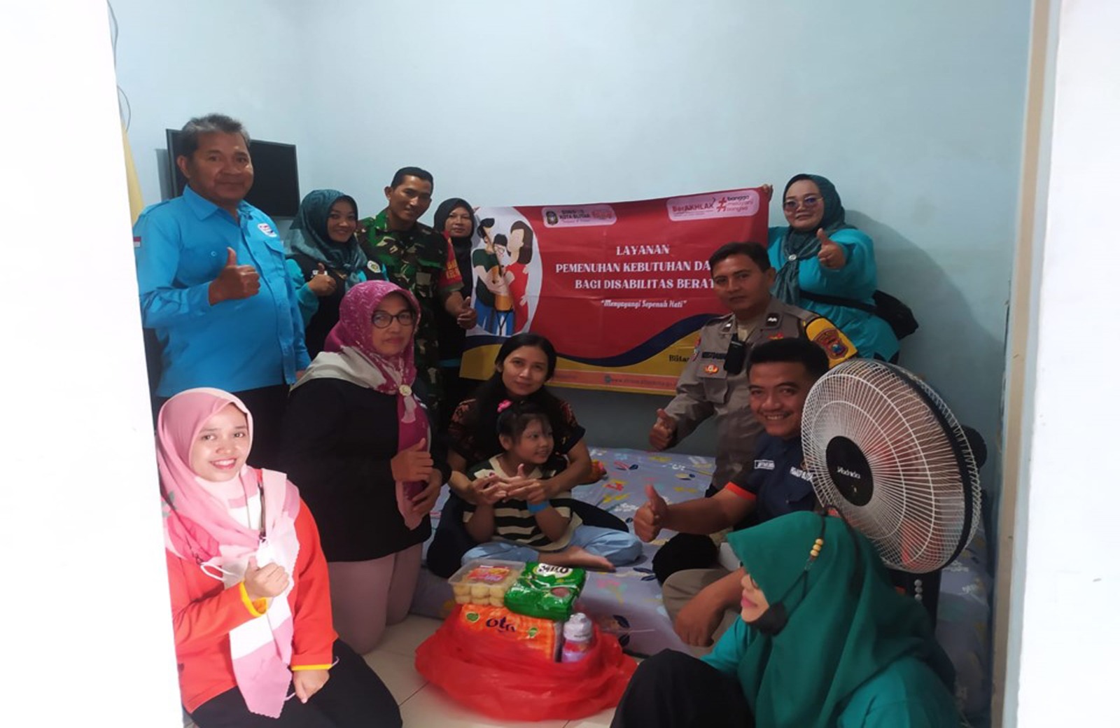 Beri Motivasi, Koptu Slamet Babinsa Kelurahan Pakunden Kunjungi Anak Disabilitas