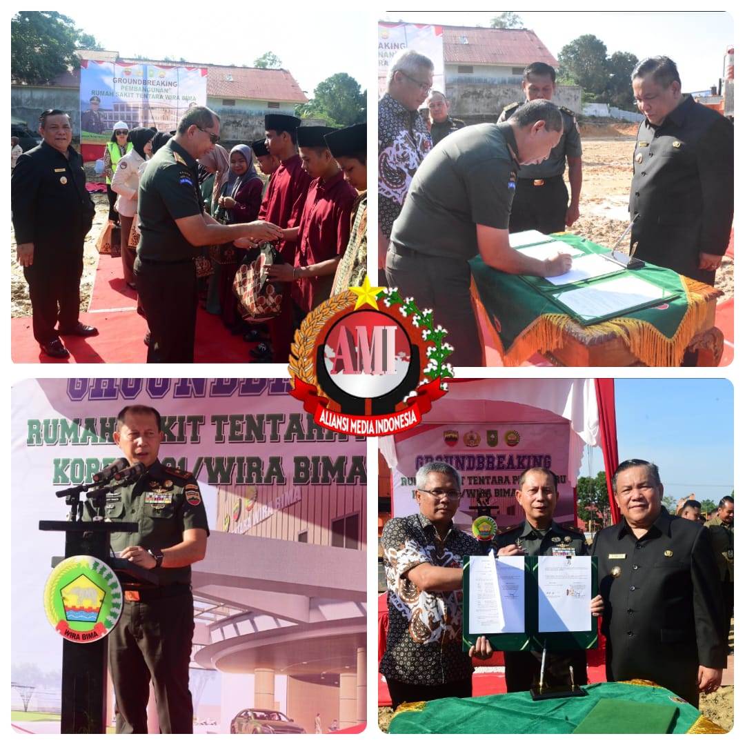 Danrem 031/Wira Bima Resmikan Ground Breaking Pembangunan Rumah Sakit Tentara TK.III