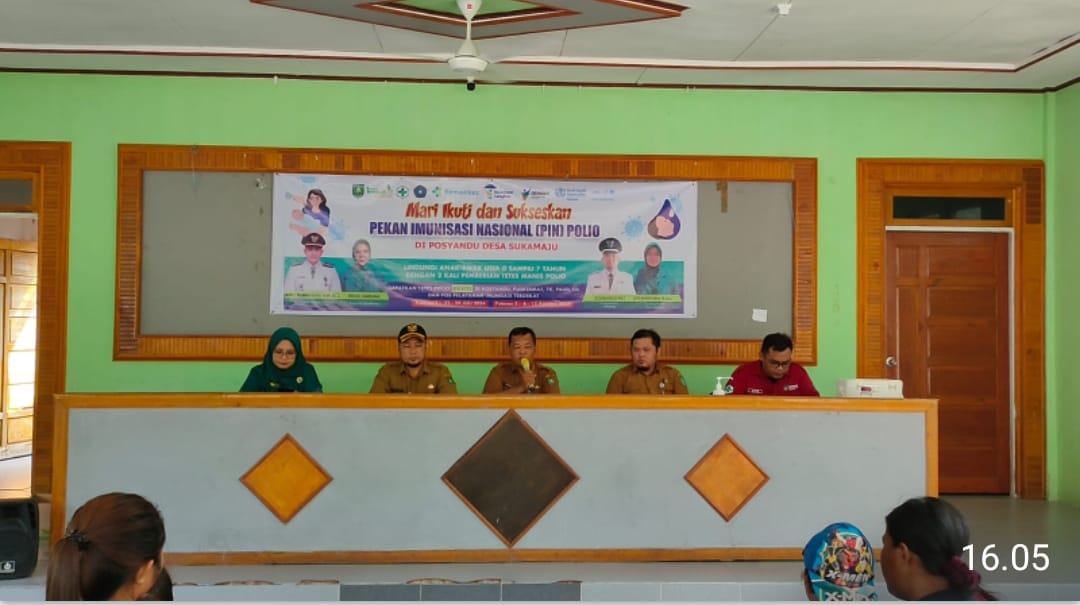 Pemdes Sukamaju gelar acara Pekan Imunisasi Nasional (PIN) Polio bersama Puskesmas Desa Sukamaju