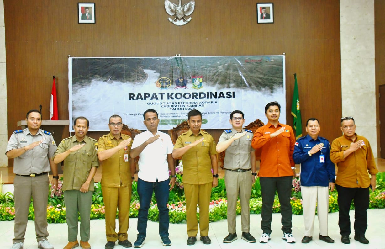 Pj. Bupati Kampar Buka Rakor GTRA Kabupaten Kampar 2024