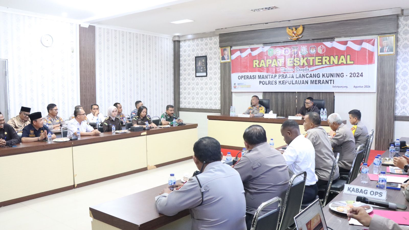 Polres Kepulauan Meranti Gelar Rakor Eskternal Operasi OMP Lancang Kuning 2024