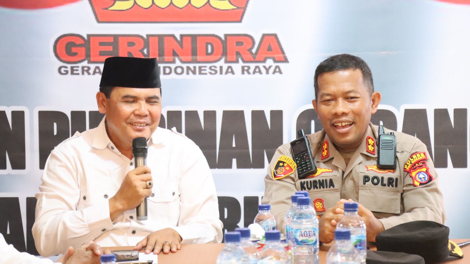 Kedatangan Kapolres kepulauan Meranti Beserta Rombongan Di Sambut Ketua DPC Partai Gerindra