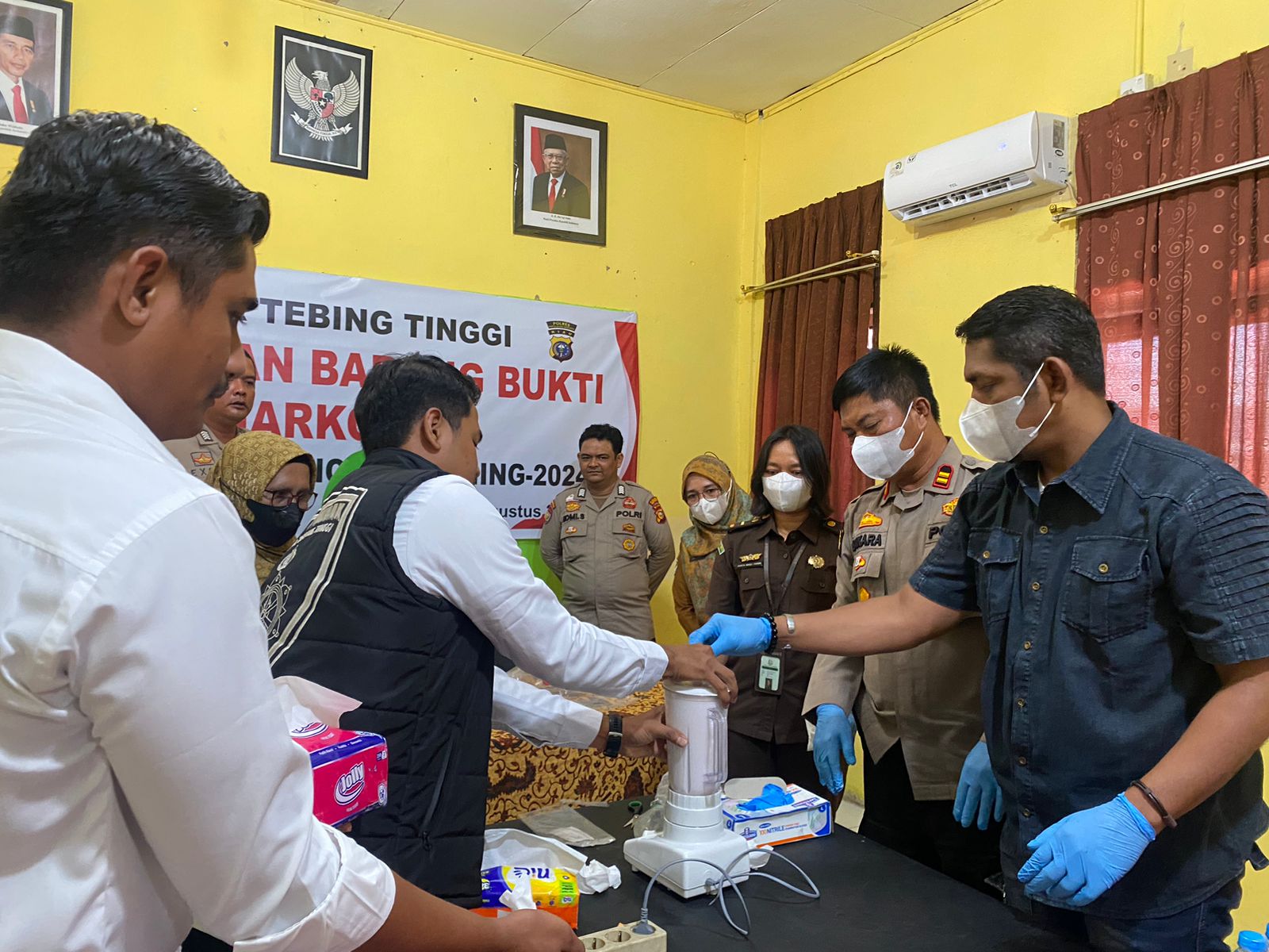 Polsek Tebing tinggi Gelar Pemusnahan Barang Bukti Shabu Sebanyak 156,38 Gram