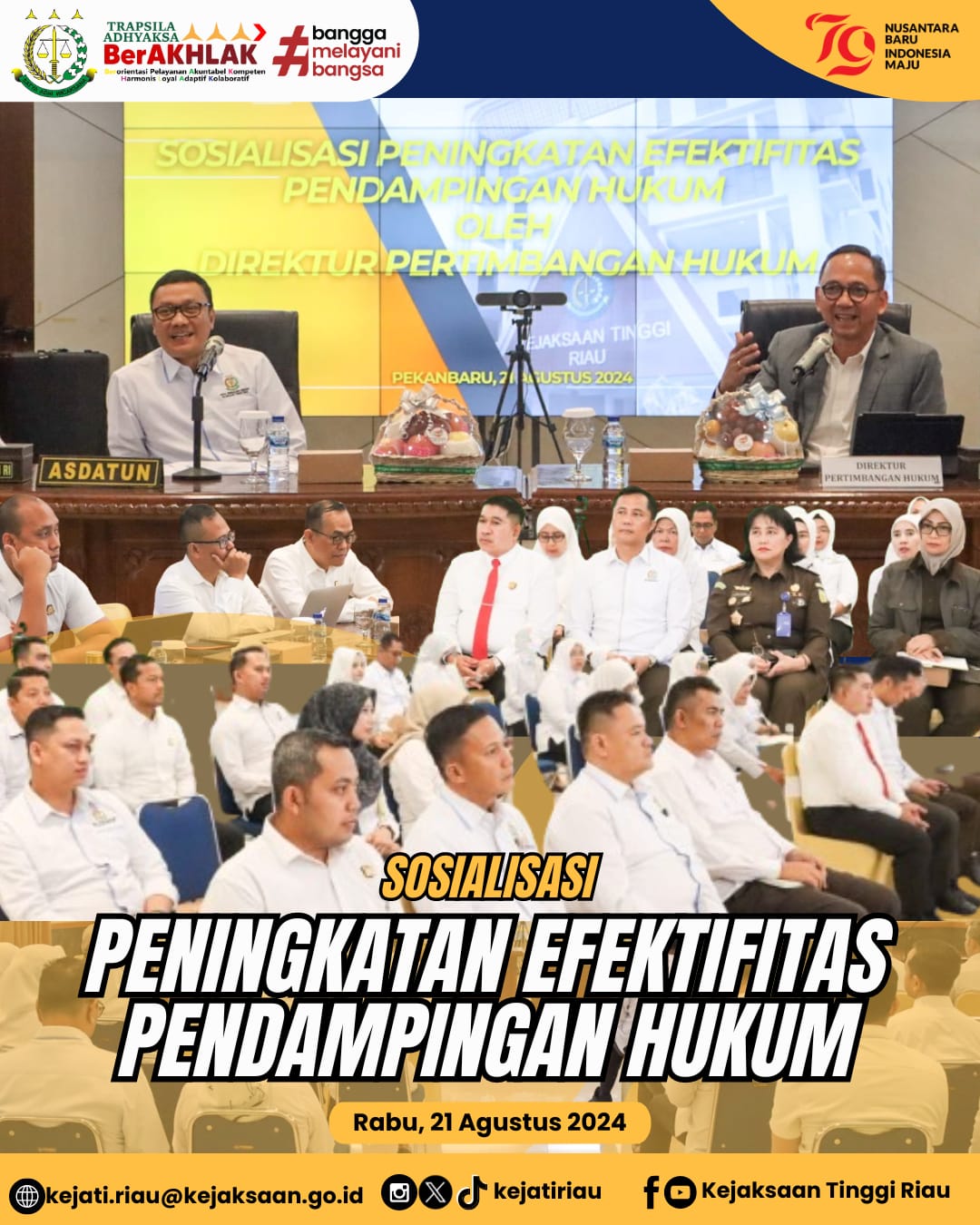 Sosialisasi Peningkatan Efektifitas Pendampingan Hukum Oleh Direktorat Pertimbangan Hukum