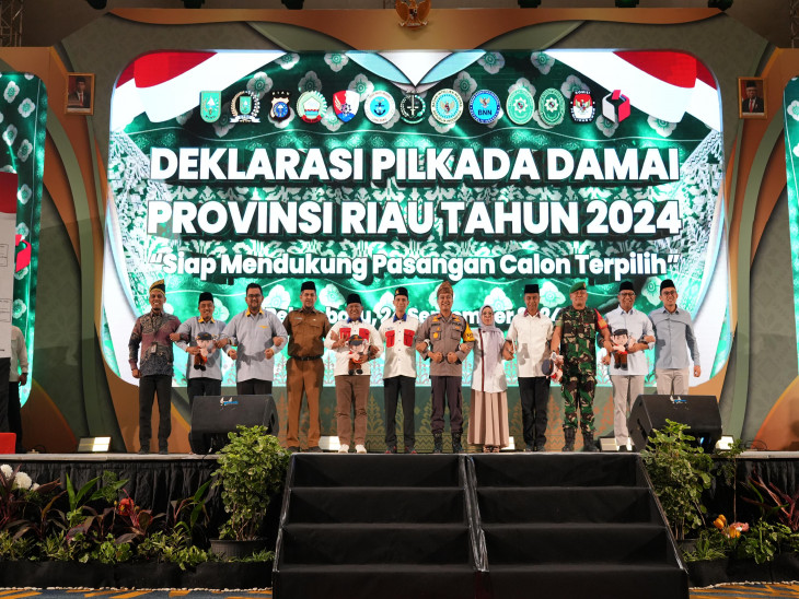 Staf Ahli Bupati Kampar Deklarasi Pilkada Damai Provinsi Riau Tahun 2024
