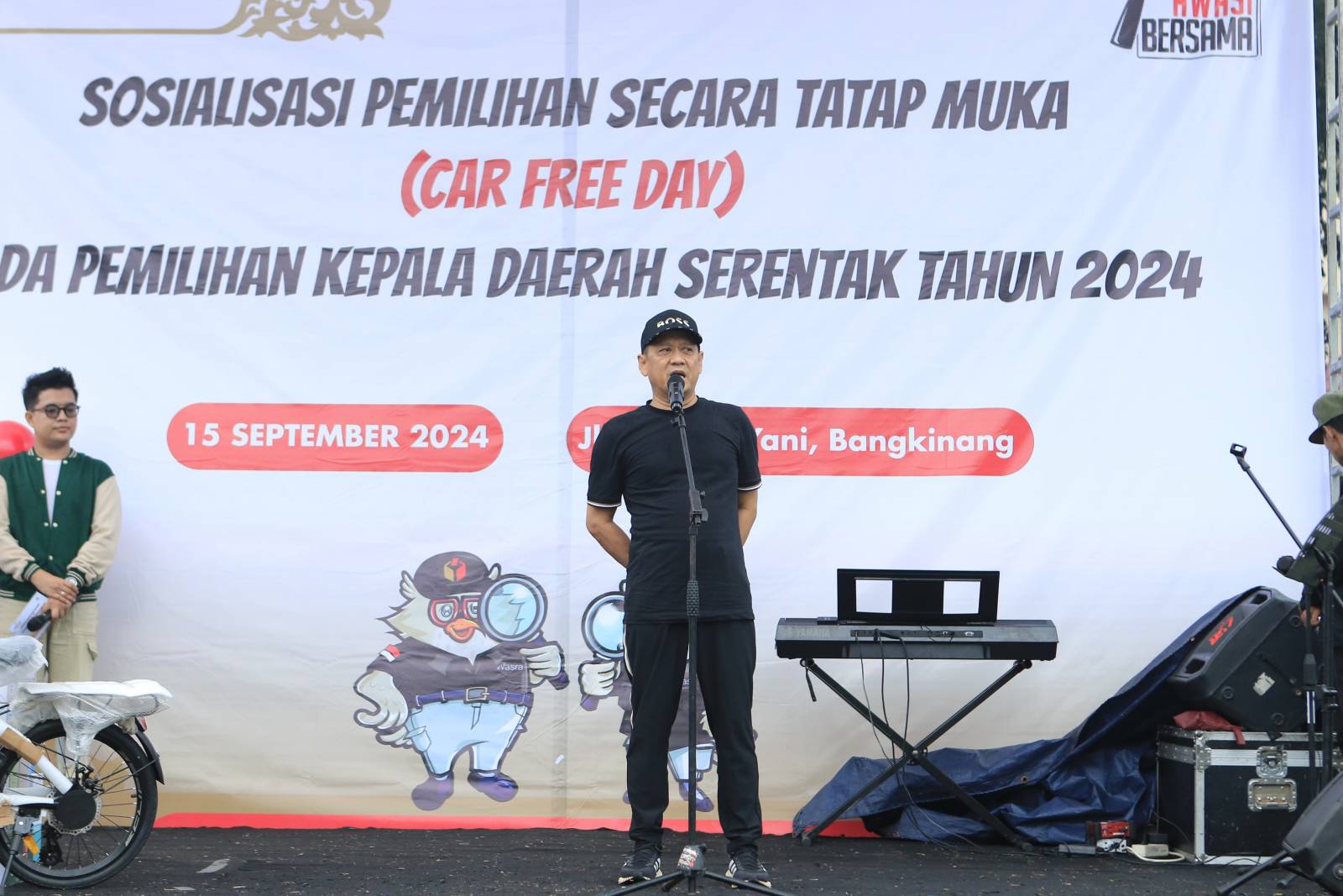 PJ.Bupati Kampar Menghadiri Acara Car Free Day Yang Ditaja Oleh Bawaslu