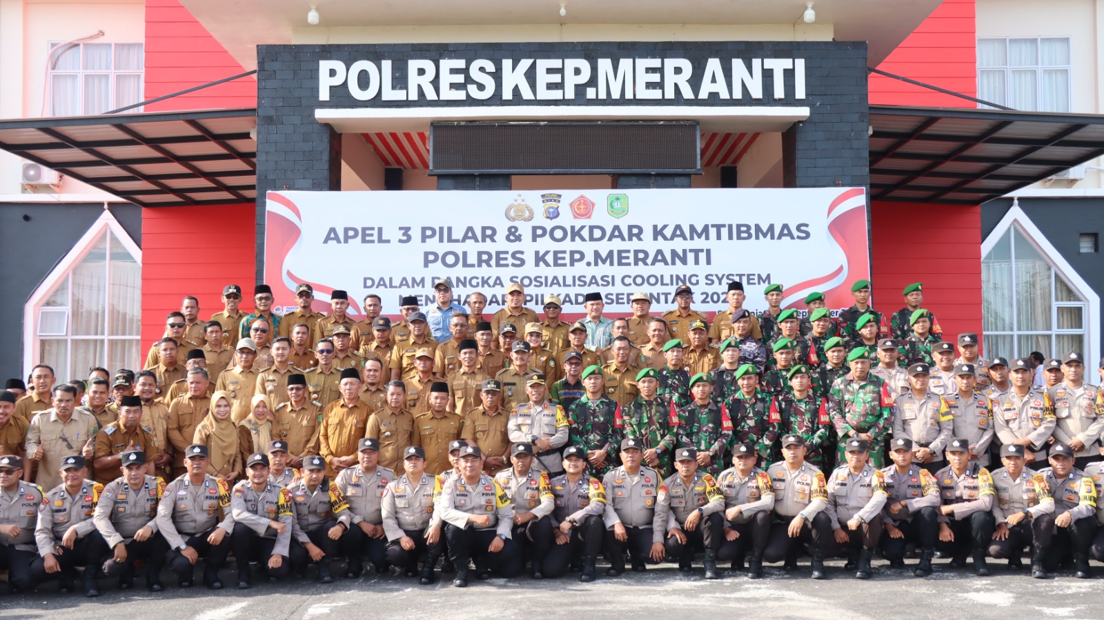 Cooling System Apel Tiga Pilar & Pokdar Kamtibmas, Kapolres : Kolaborasi & Sinergitas amankan Pilkada Serentak 2024