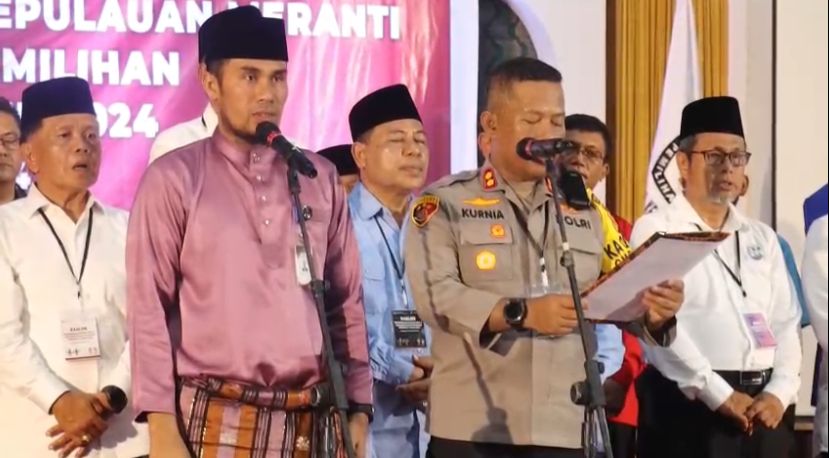 Polres Kepulauan Meranti Deklarasi Tertib Kampanye Dan Deklarasi Keselamatan Paslon Pilkada 2024