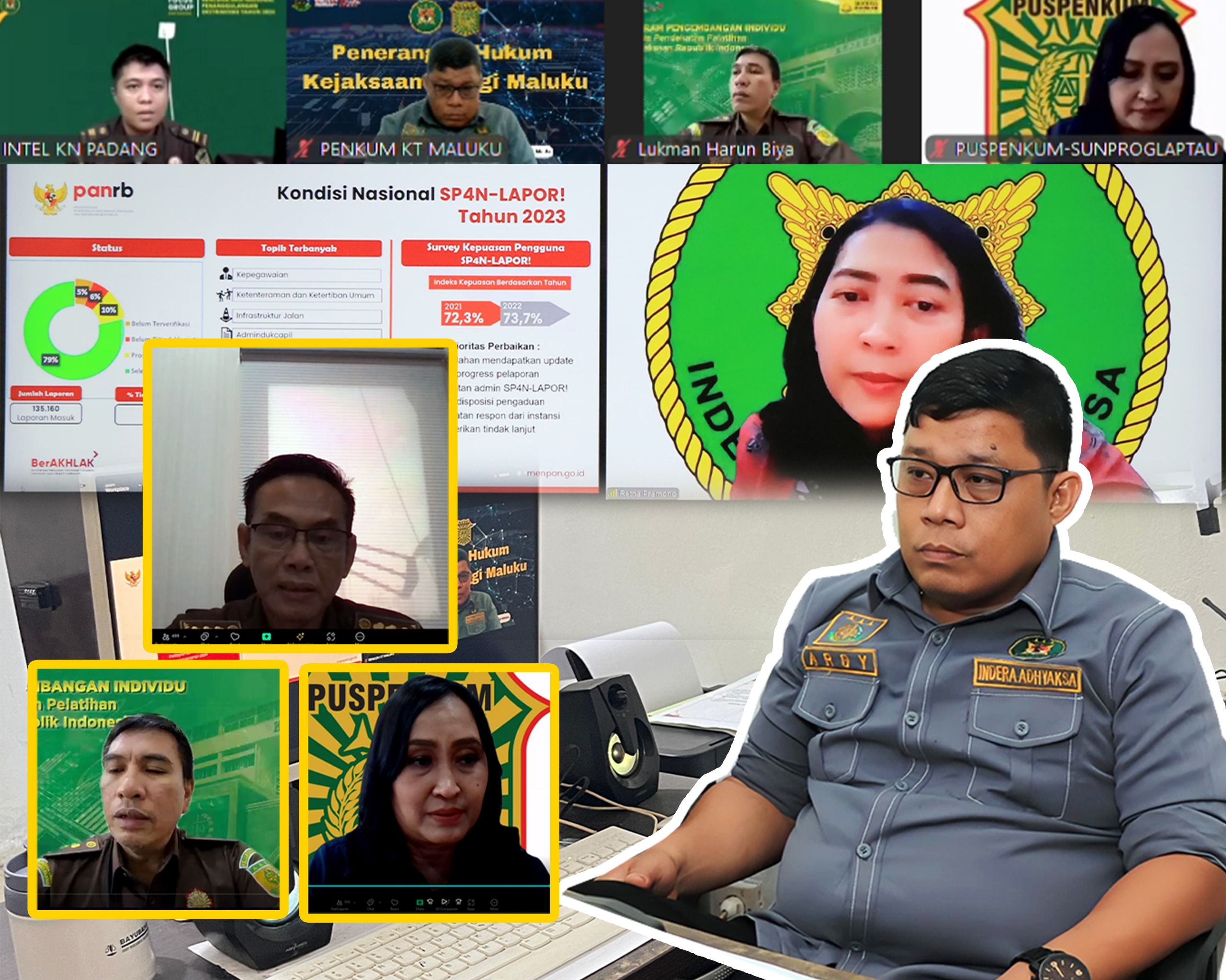 Kasi Penkum Kejati Maluku Ikuti Zoom Penilaian Indeksasi SP4N-LAPOR