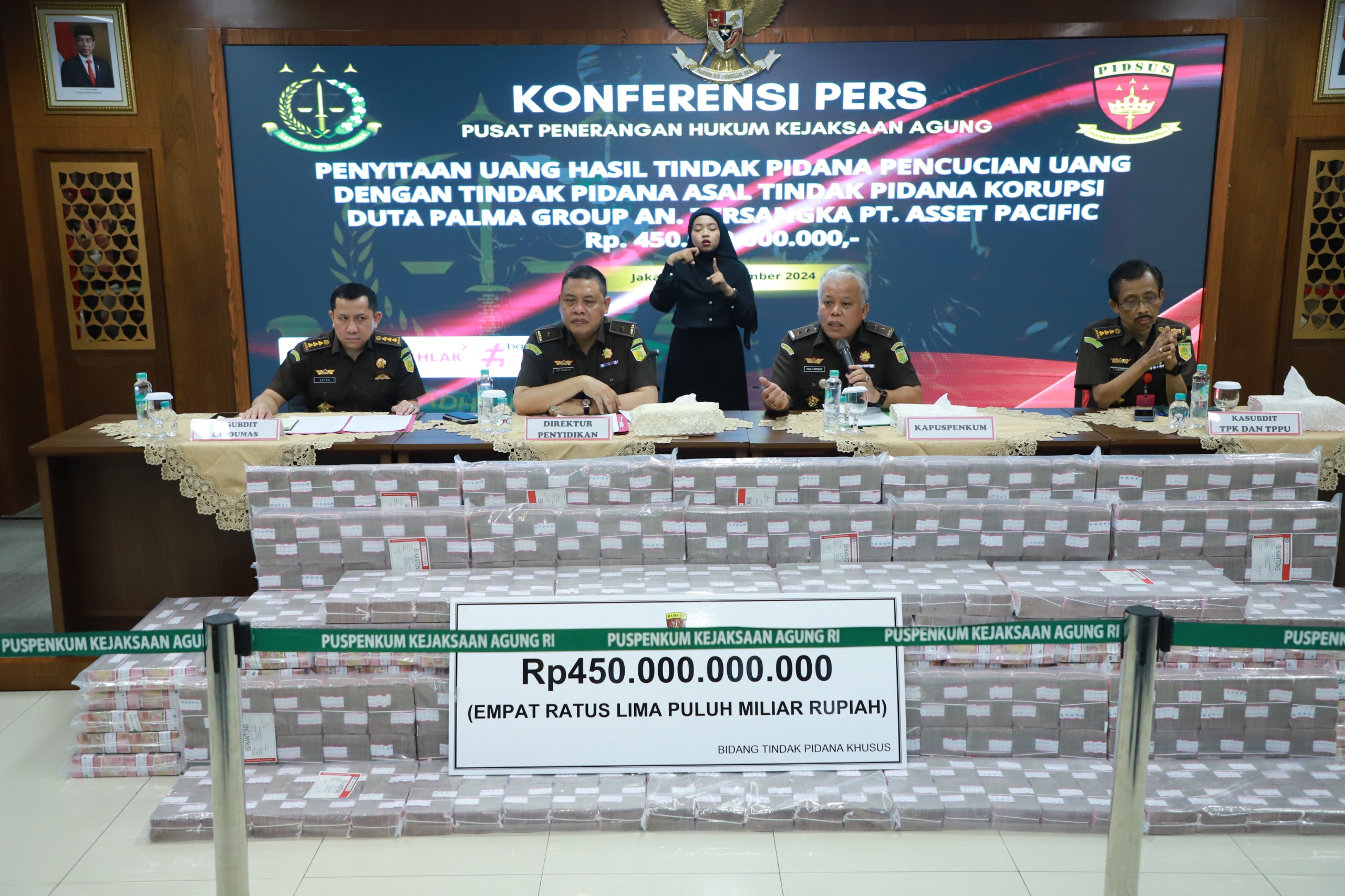 Penyitaan Uang Rp.450 Miliar Dalam Perkara PT Duta Palma Korporasi