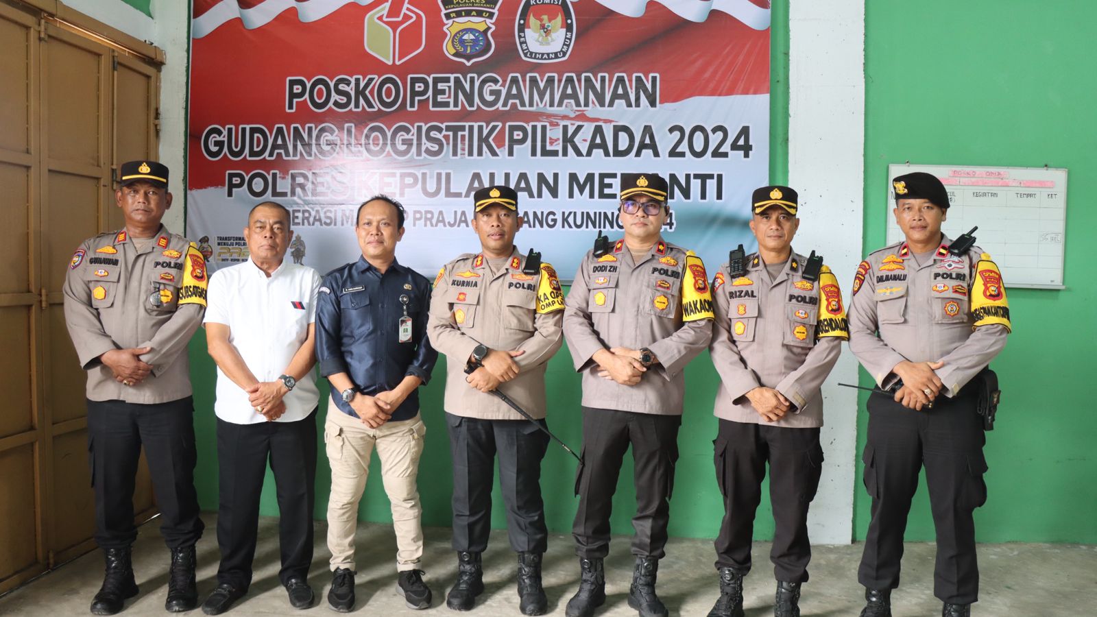 Kapolres Kepulauan Meranti Cek Gudang KPU Dipastikan Keamanan Logistik Pemilu Aman