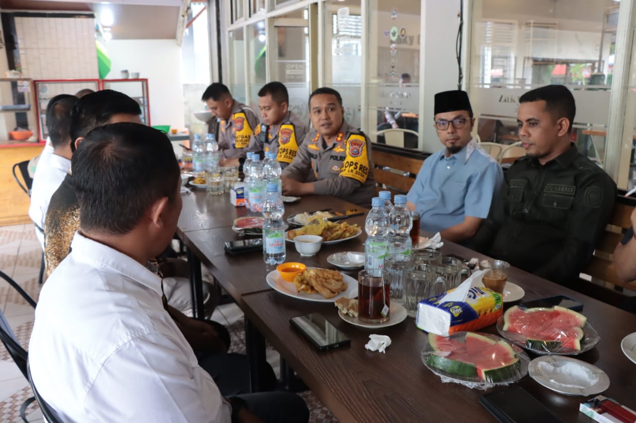 Coffe Morning dengan KPU, Bawaslu dan Tim Pemenangan Paslon, Kapolres Kampar Titip Jaga Kondusivitas