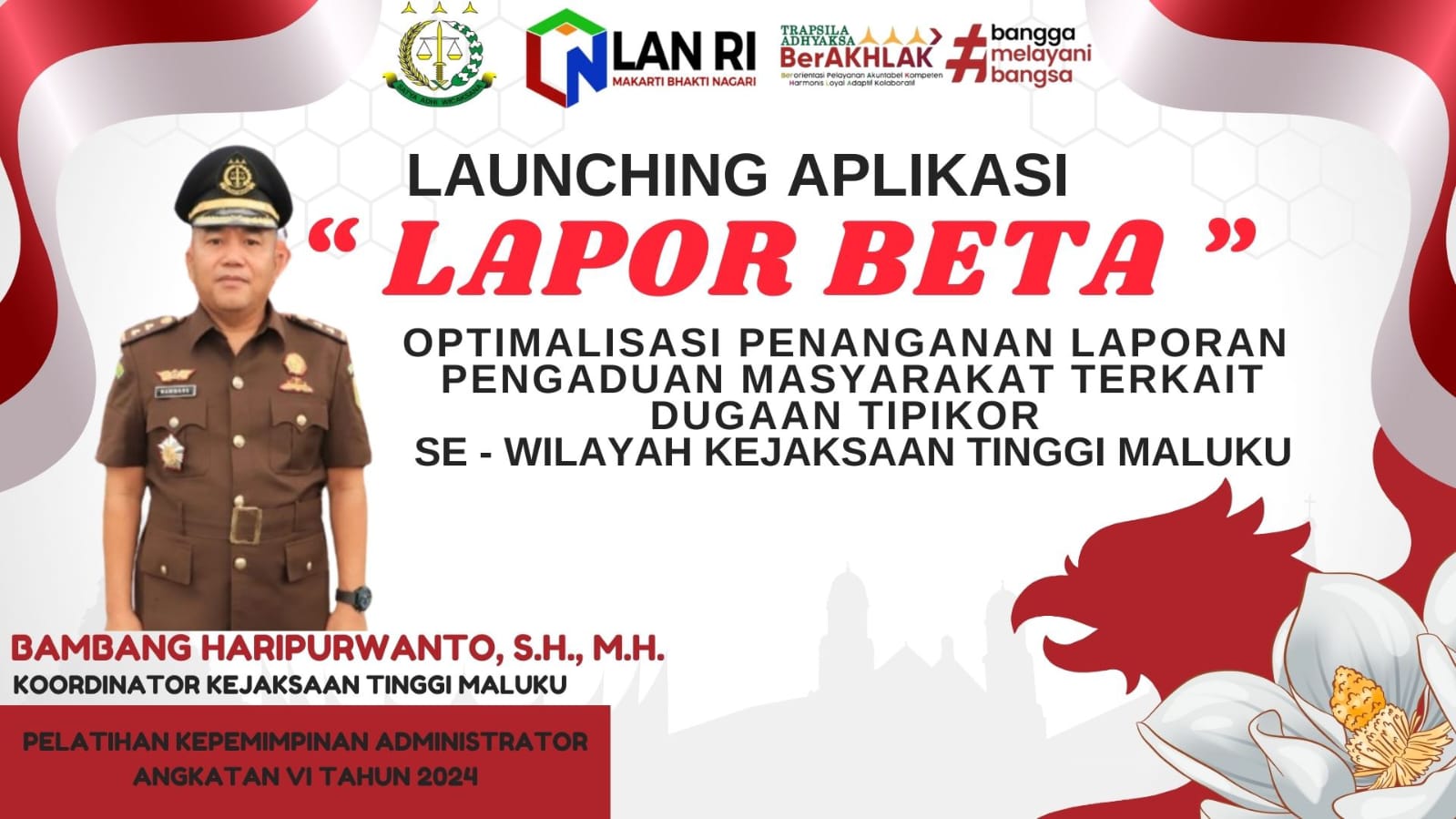 Kejati Maluku Launching Aplikasi Lapor Beta Terkait Dugaan Tipikor