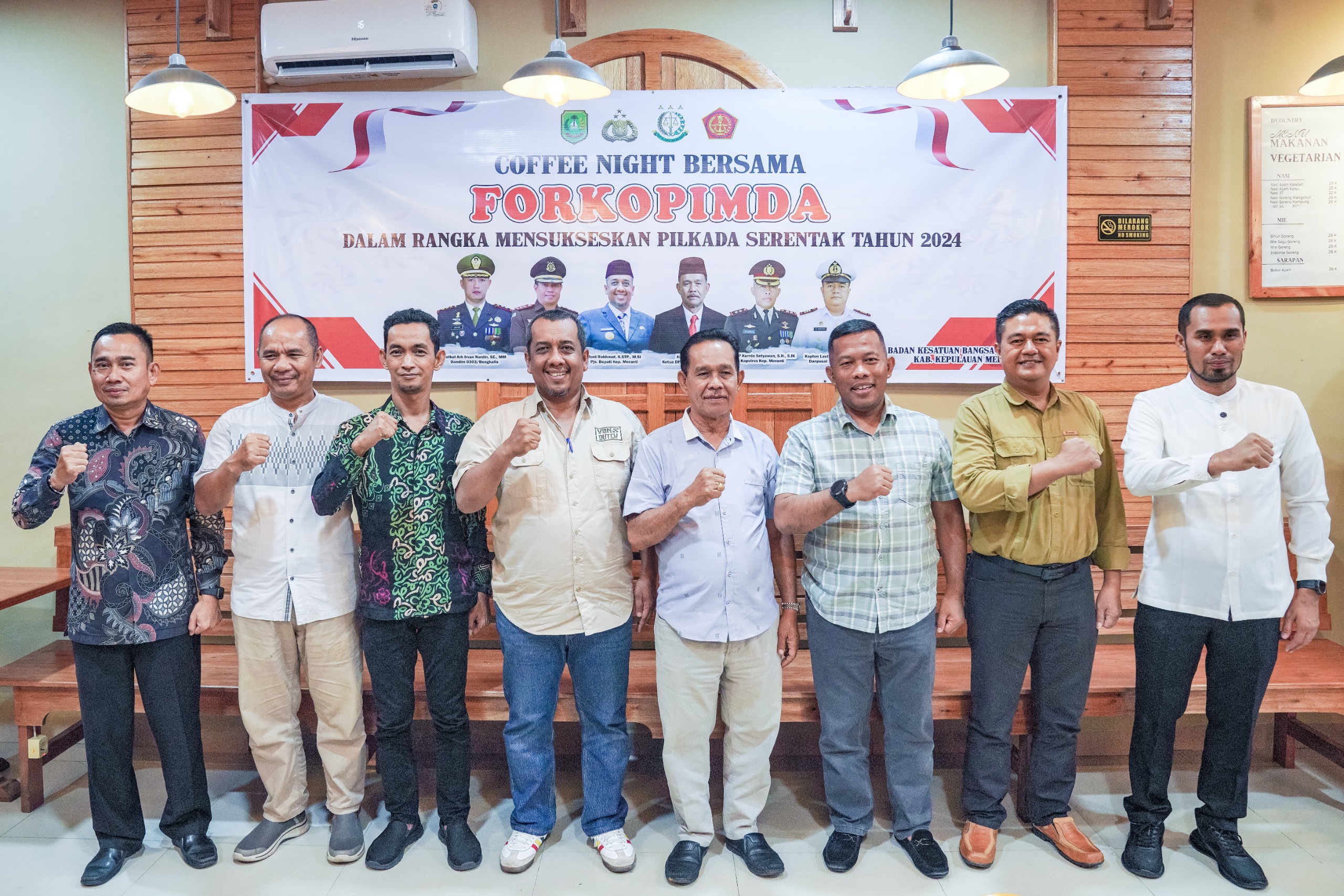 Kapolres Kepulauan Meranti Hadiri Coffee Night Bersama Forkopimda