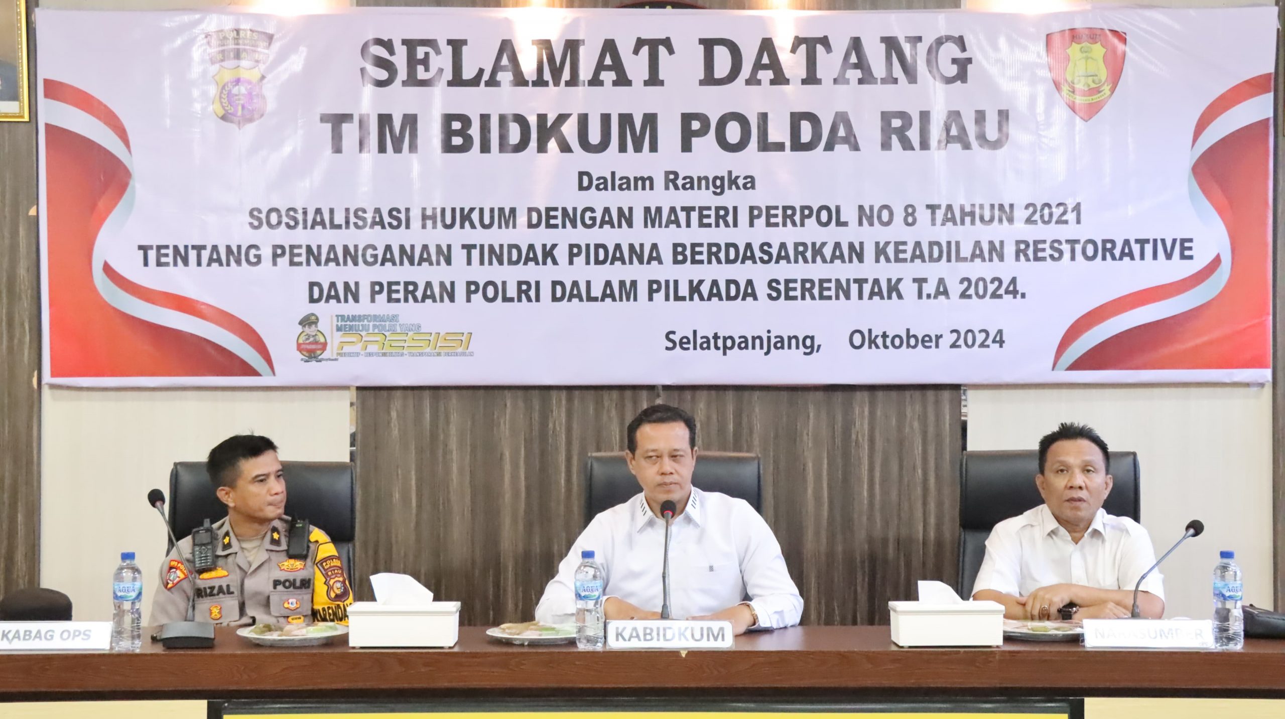 Kabidkum Polda Riau, Sosialisasikan Peran & Netralitas Polri Dalam Pilkada Di Polres Kepulauan Meranti