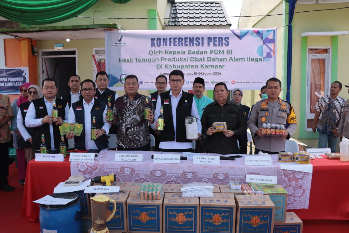 Kapolres Kampar Hadir Pers Release BPOM RI di Desa Rimbo Panjang