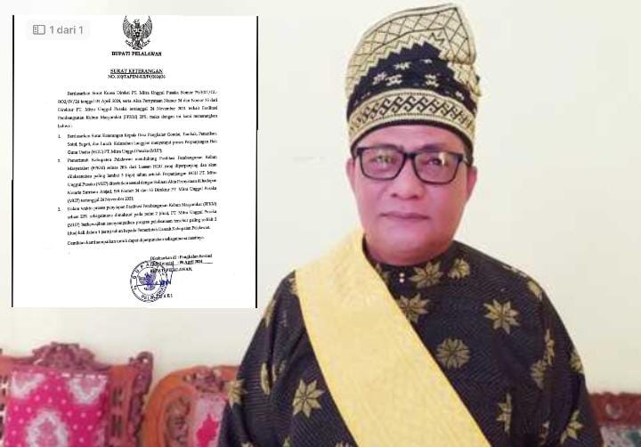 Sepucuk Surat Keterangan Bupati Pelalawan Ditunjukkan Wan Ahmat