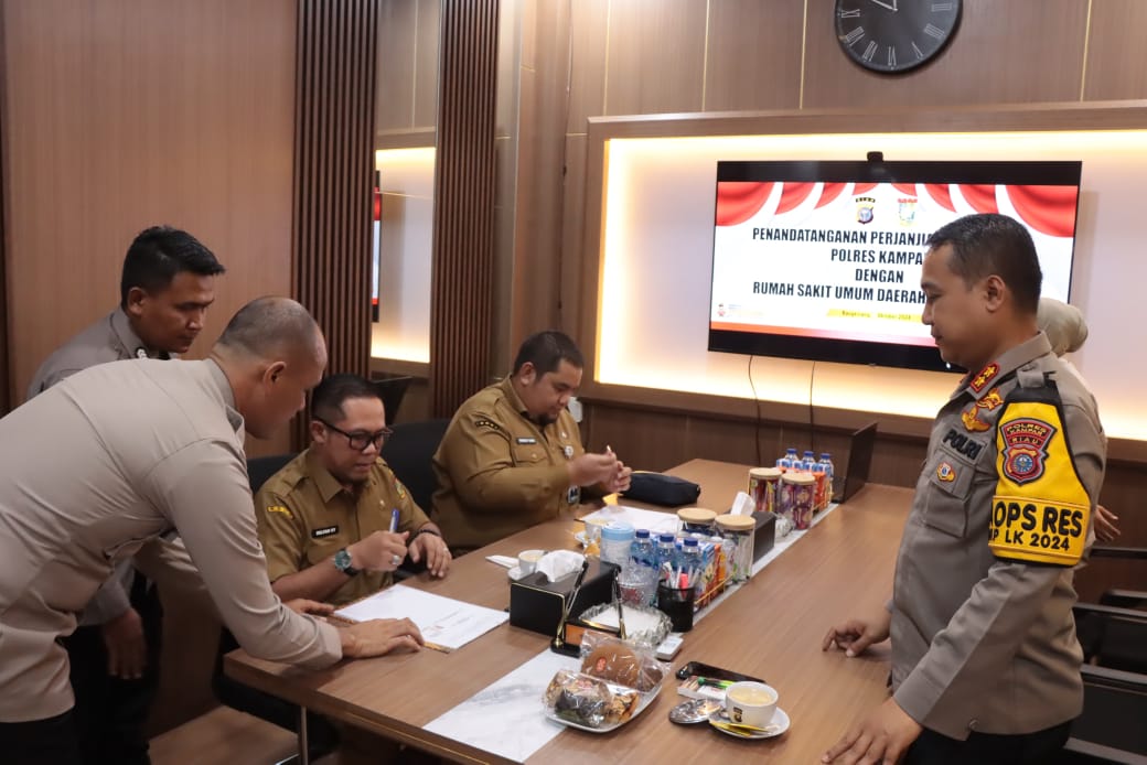 Polres Kampar Tekan MOU Dengan RSUD Bangkinang Terkait MCU Personel