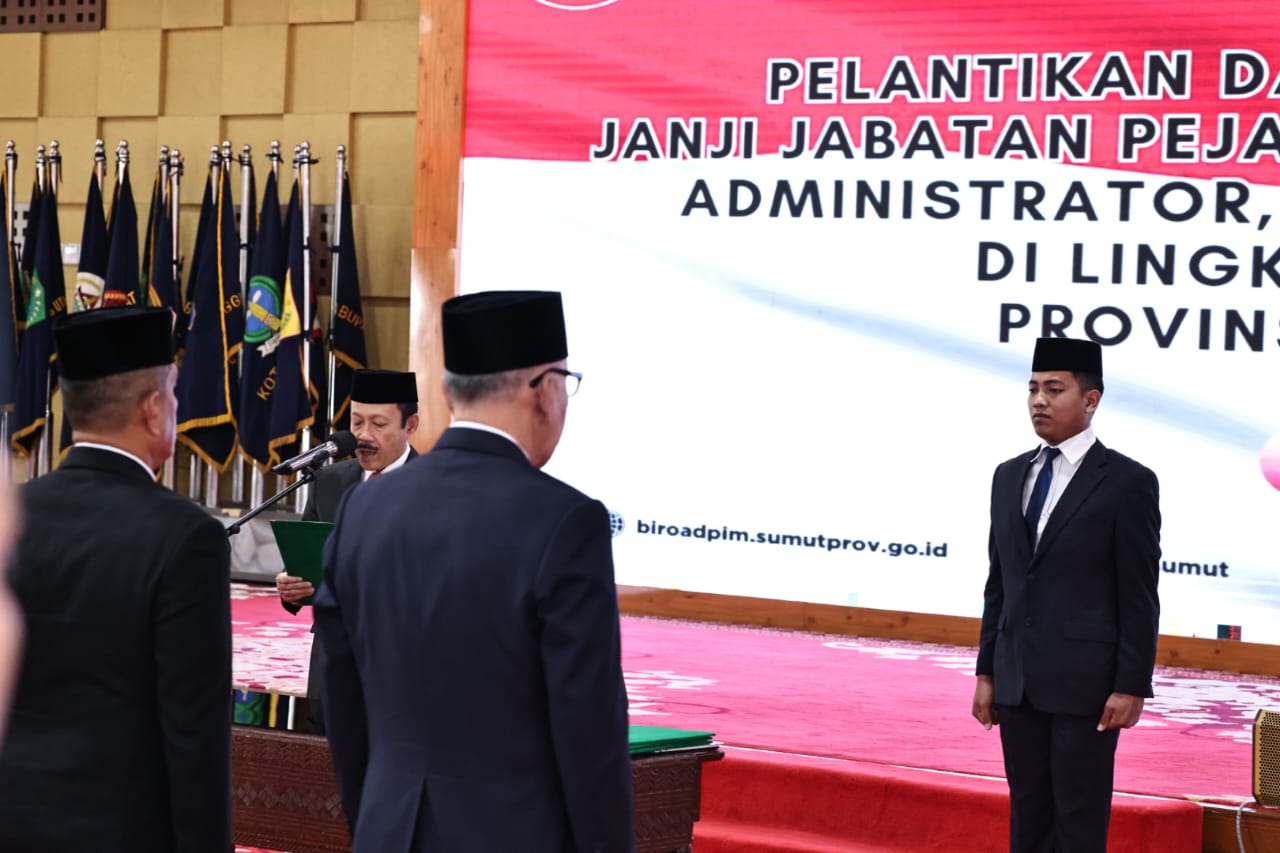 Pj Gubernur Agus Fatoni Lakukan Rotasi dan Lantik Pejabat Pemprov Sumut, Tekankan Netralitas dan Profesional