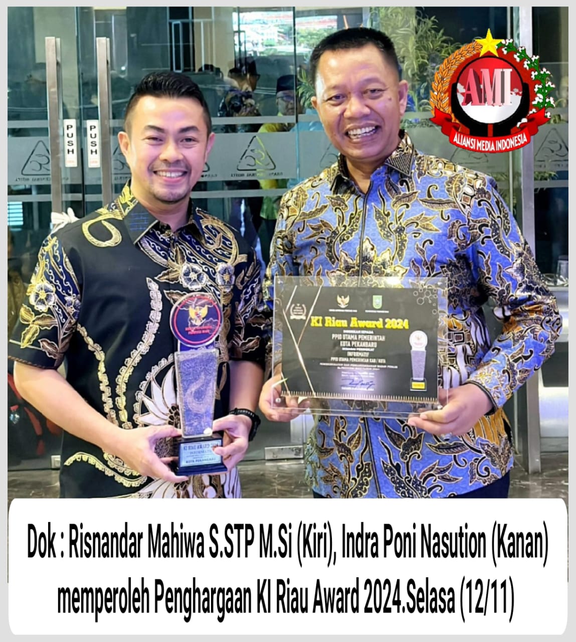 KI Riau Award 2024, Pemko Pekanbaru Raih Penghargaan Paling Informatif