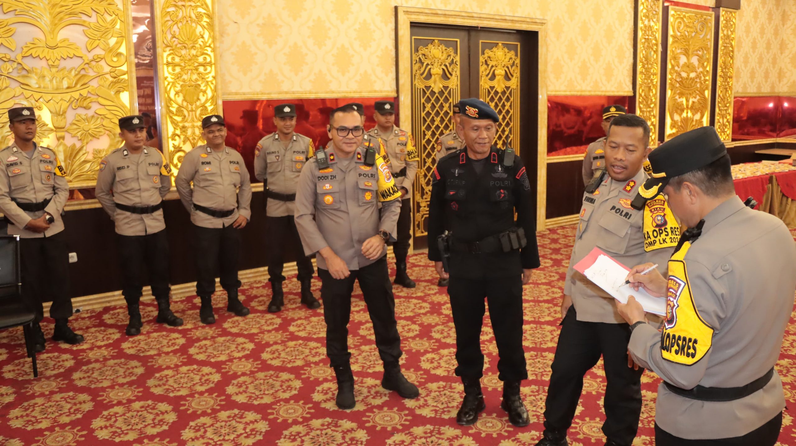 Kapolres Kepulauan Meranti Pimpin Gladi Pengamanan Rapat Pleno Terbuka KPUD Tingkat Kabupaten