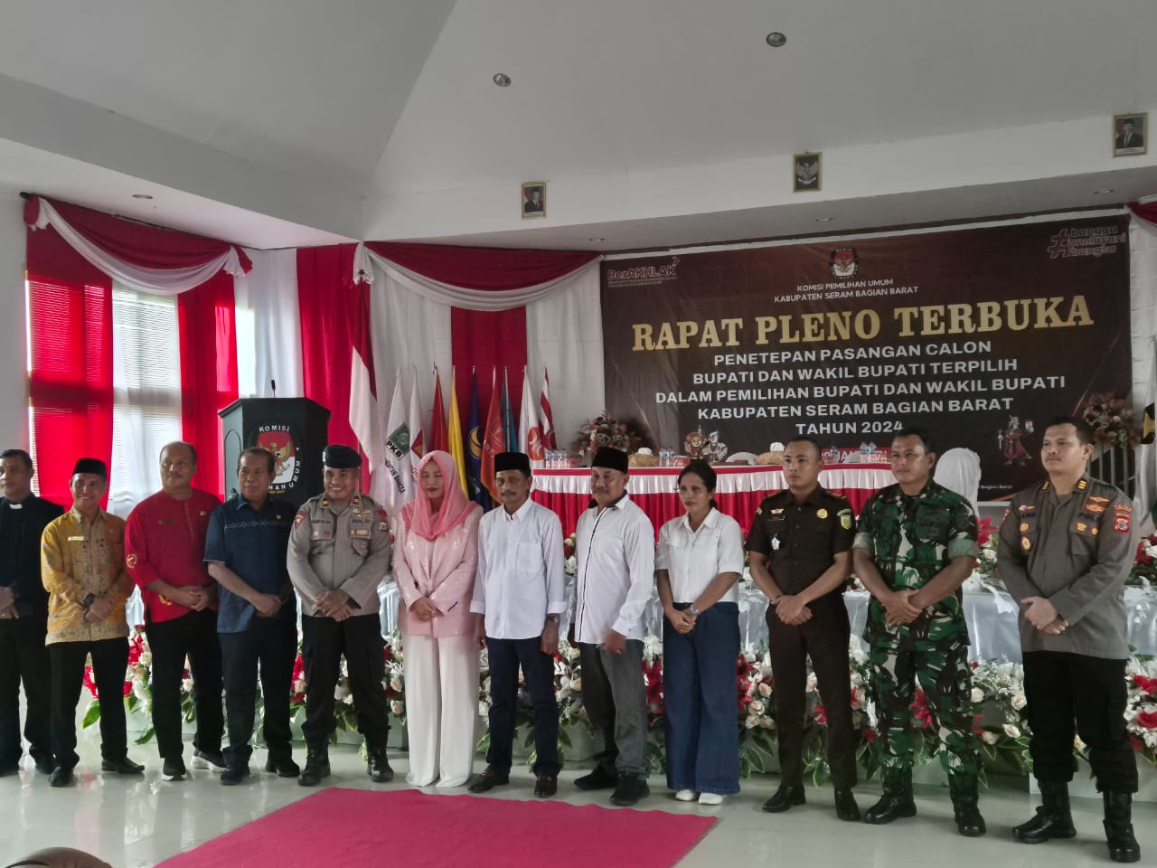 Kasi Intelijen Kejari SBB Menghadiri Rapat Pleno KPU Kabupaten Seram Bagian Barat