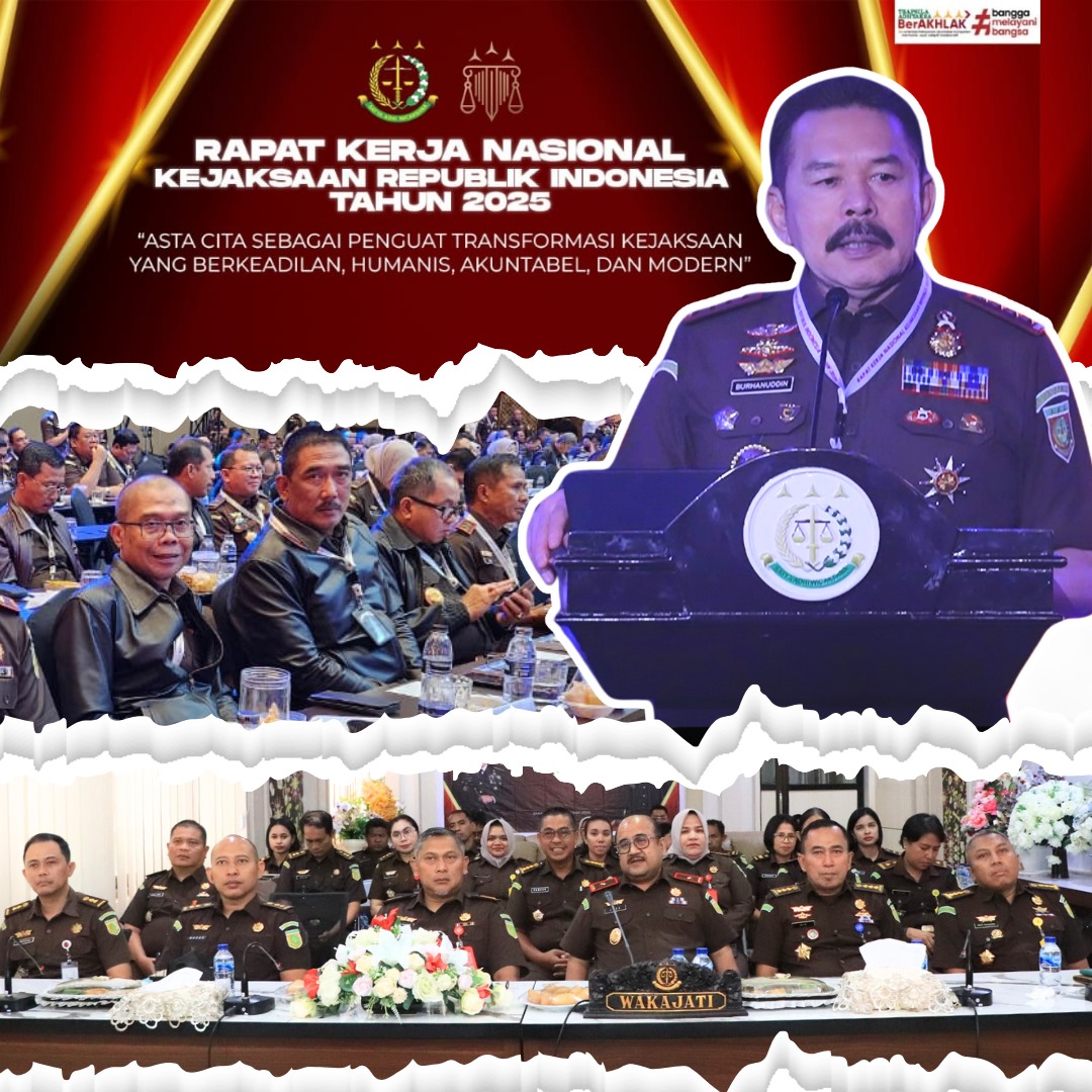 Kajati Agoes SP Beserta Jajaran Kejaksaan Tinggi Maluku Secara Hybrid Mengikuti Pembukaan Rakernas Kejaksaan Republik Indonesia Tahun 2025