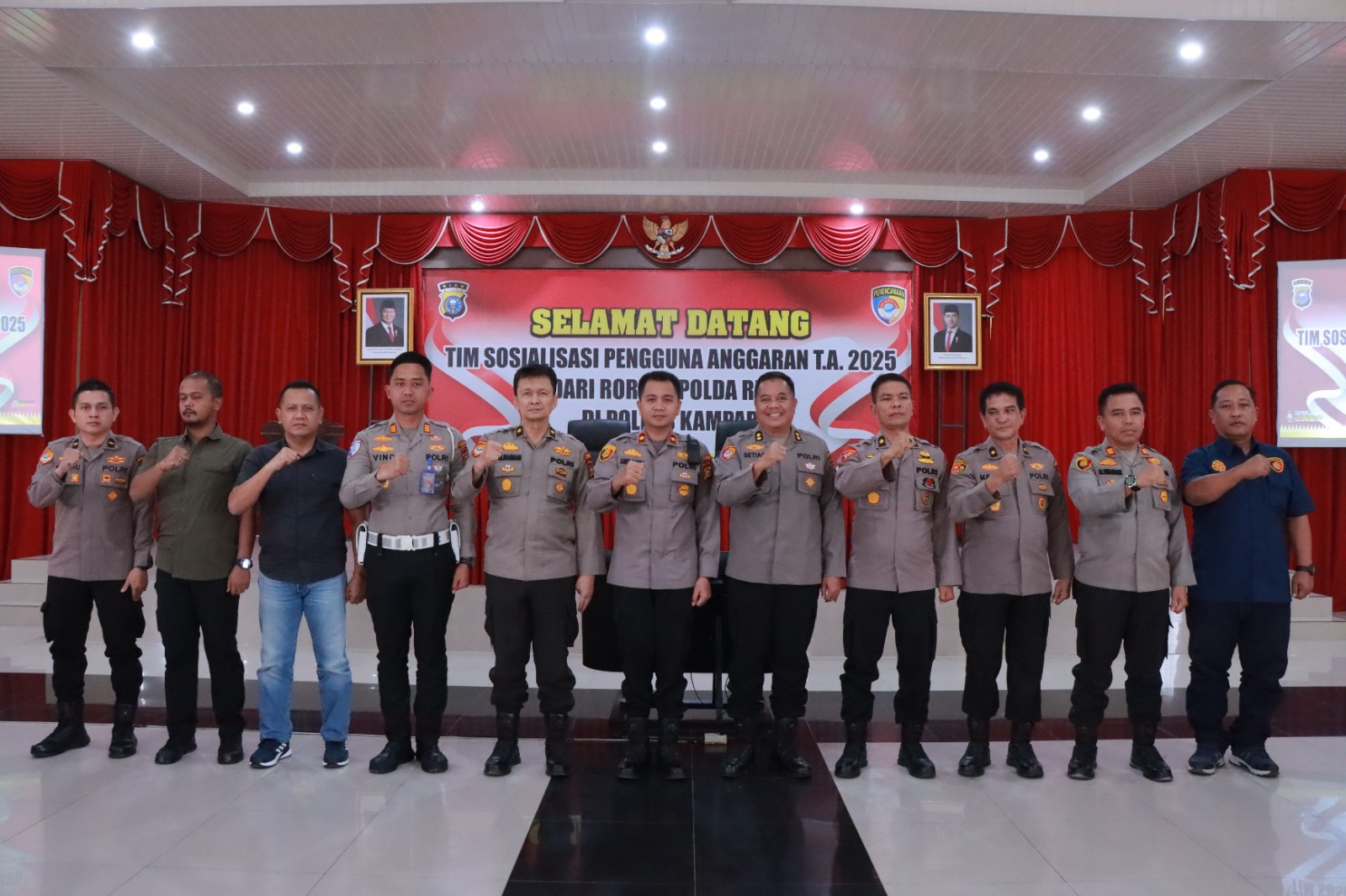 Tim Rorena Polda Riau Sosialisasikan Penggunaan Anggaran TA 2025 di Polres Kampar, Tekankan Pentingnya Anev Bulanan dan Koordinasi