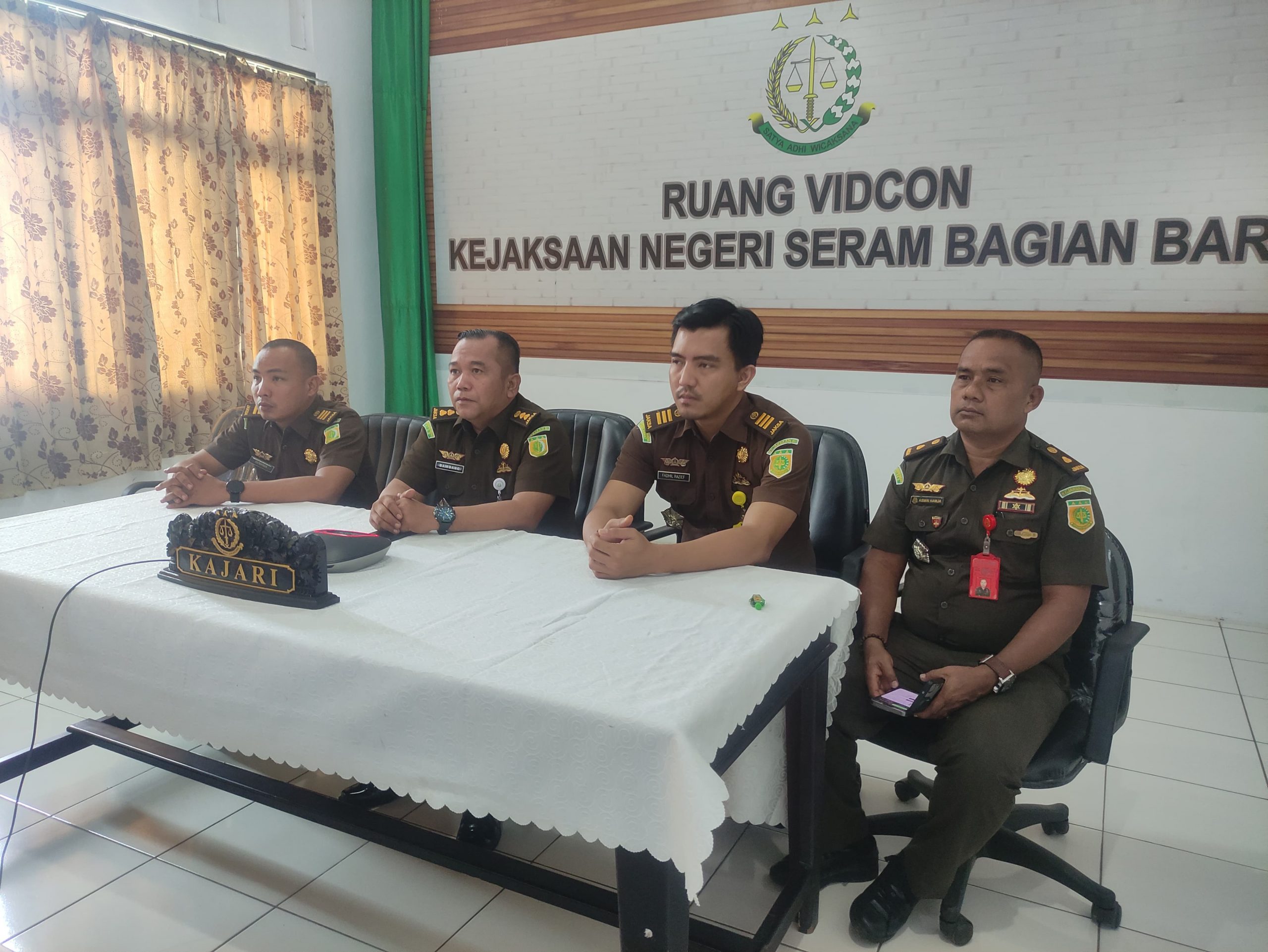 Plt. Kajari SBB Ikuti Vidcon MoU Antara Jaksa Agung RI, Kepolisian RI, KPK RI, BAPPISUS Dan Kemendagri RI