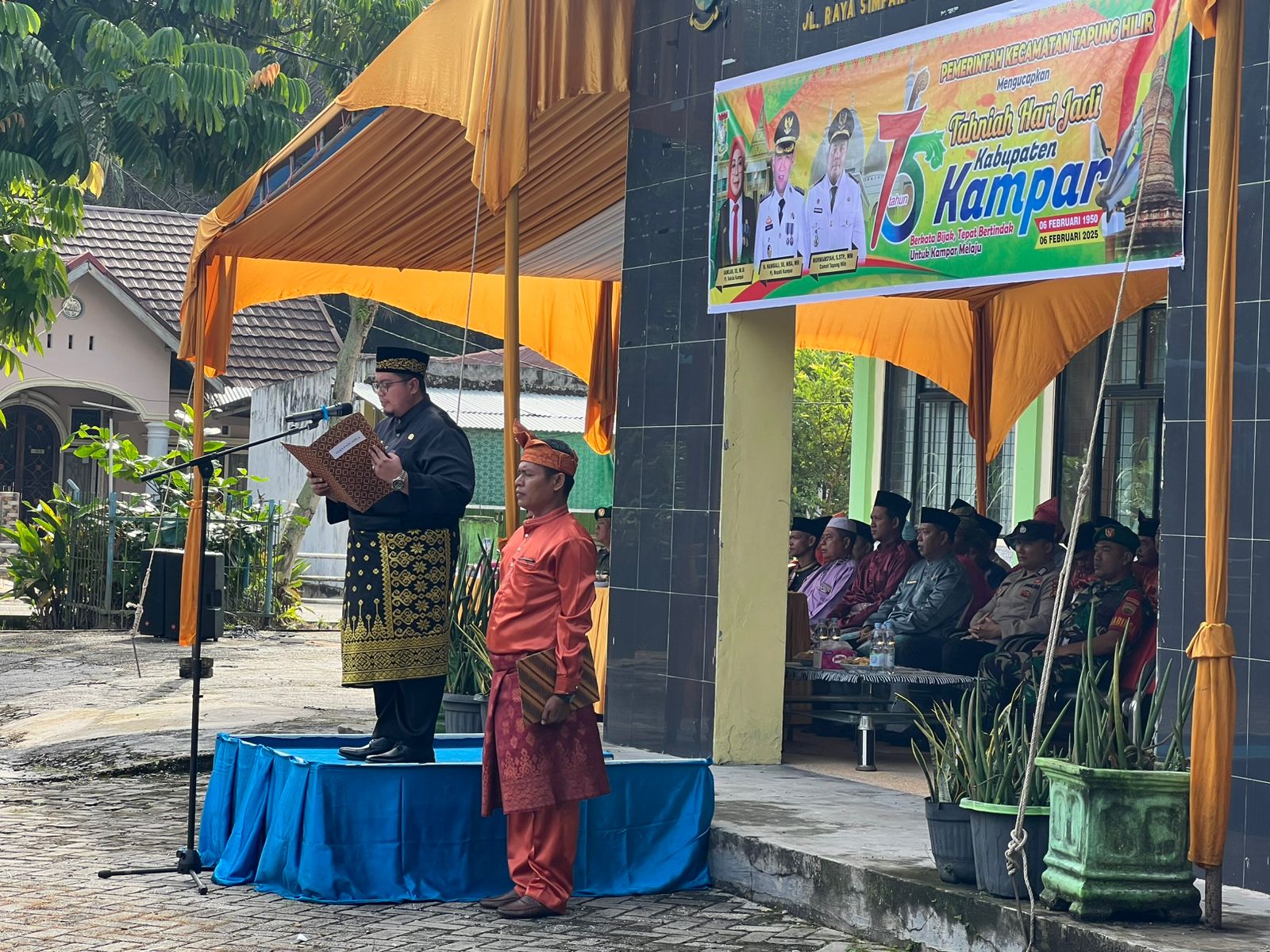 Camat Tapung Hilir Jadi Pembina Upacara Hari Jadi Kabupaten Kampar Ke – 75