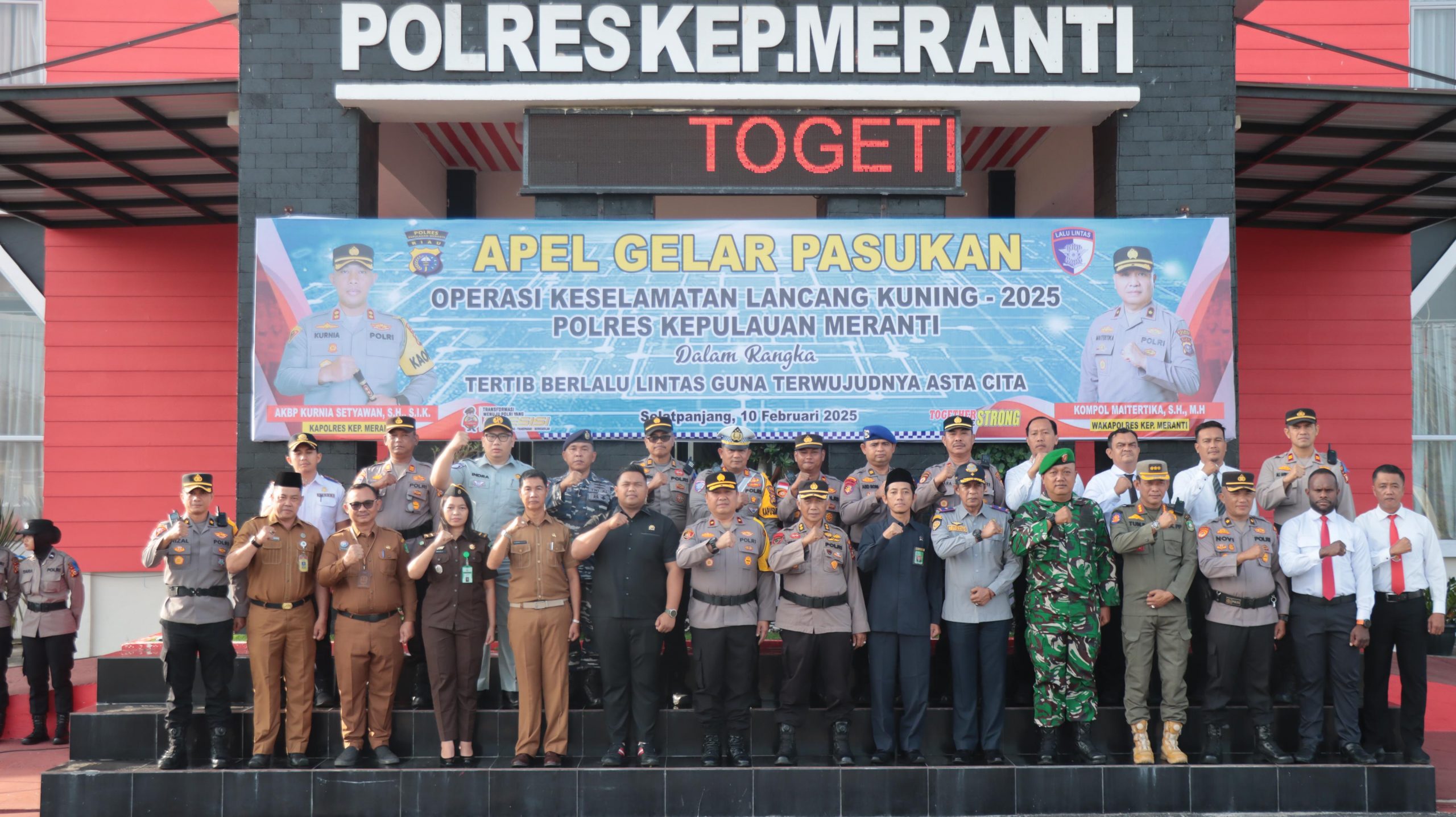 Polres Kepulauan Meranti Gelar Apel Pasukan Operasi Keselamatan Lancang Kuning 2025